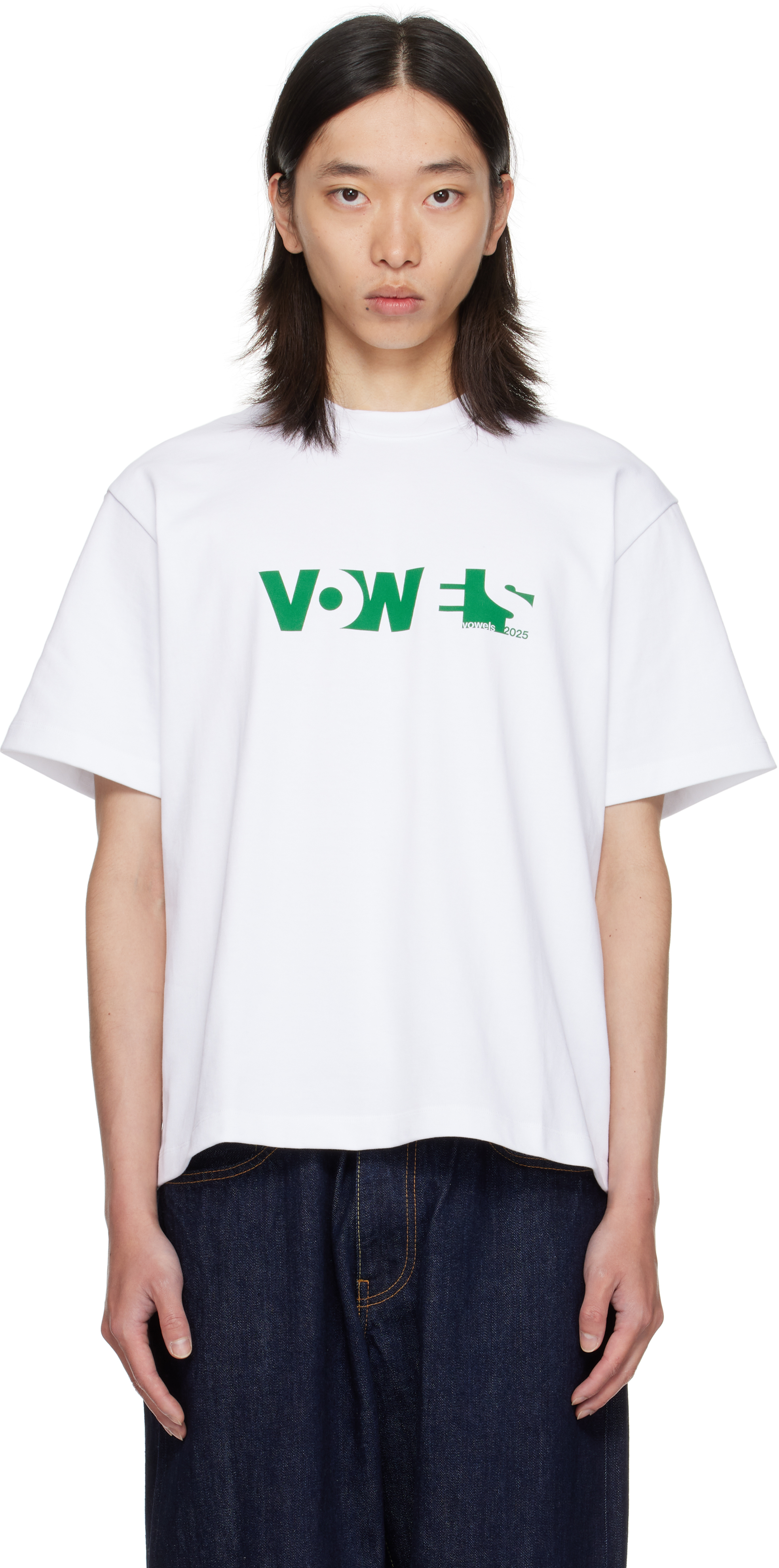 Vowels tシャツ vowels: ホワイト Overall Tシャツ | SSENSE 日本