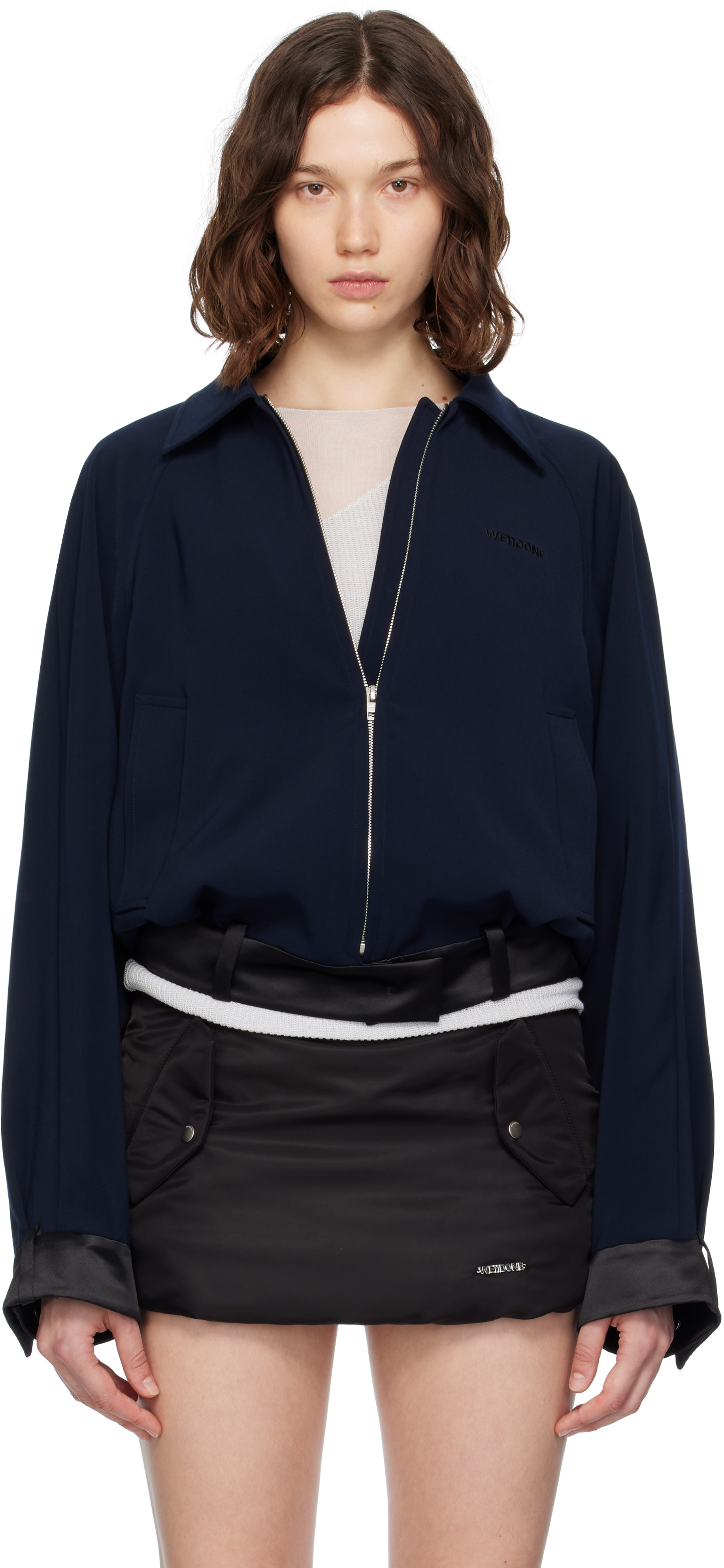 We11 Done Navy Waist Jacket