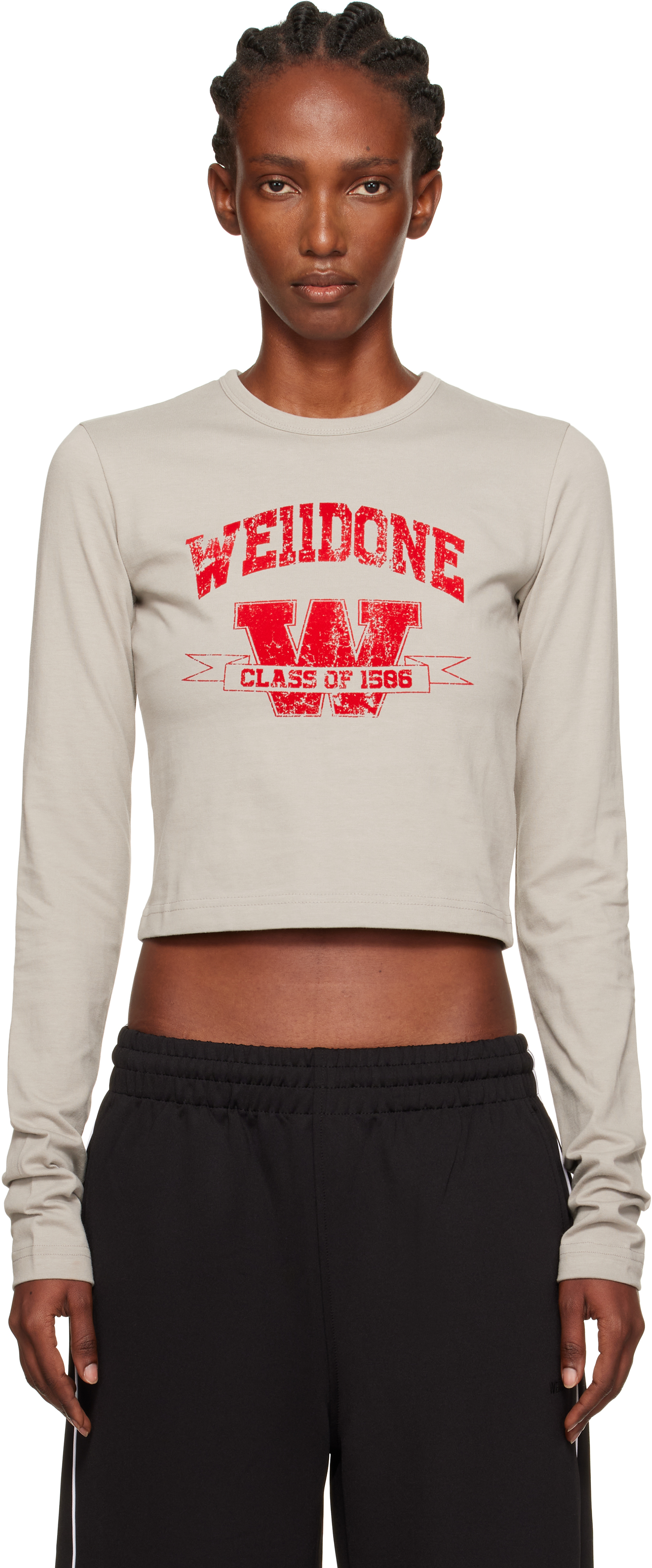 Taupe '11' Print Long-Sleeve T-shirt