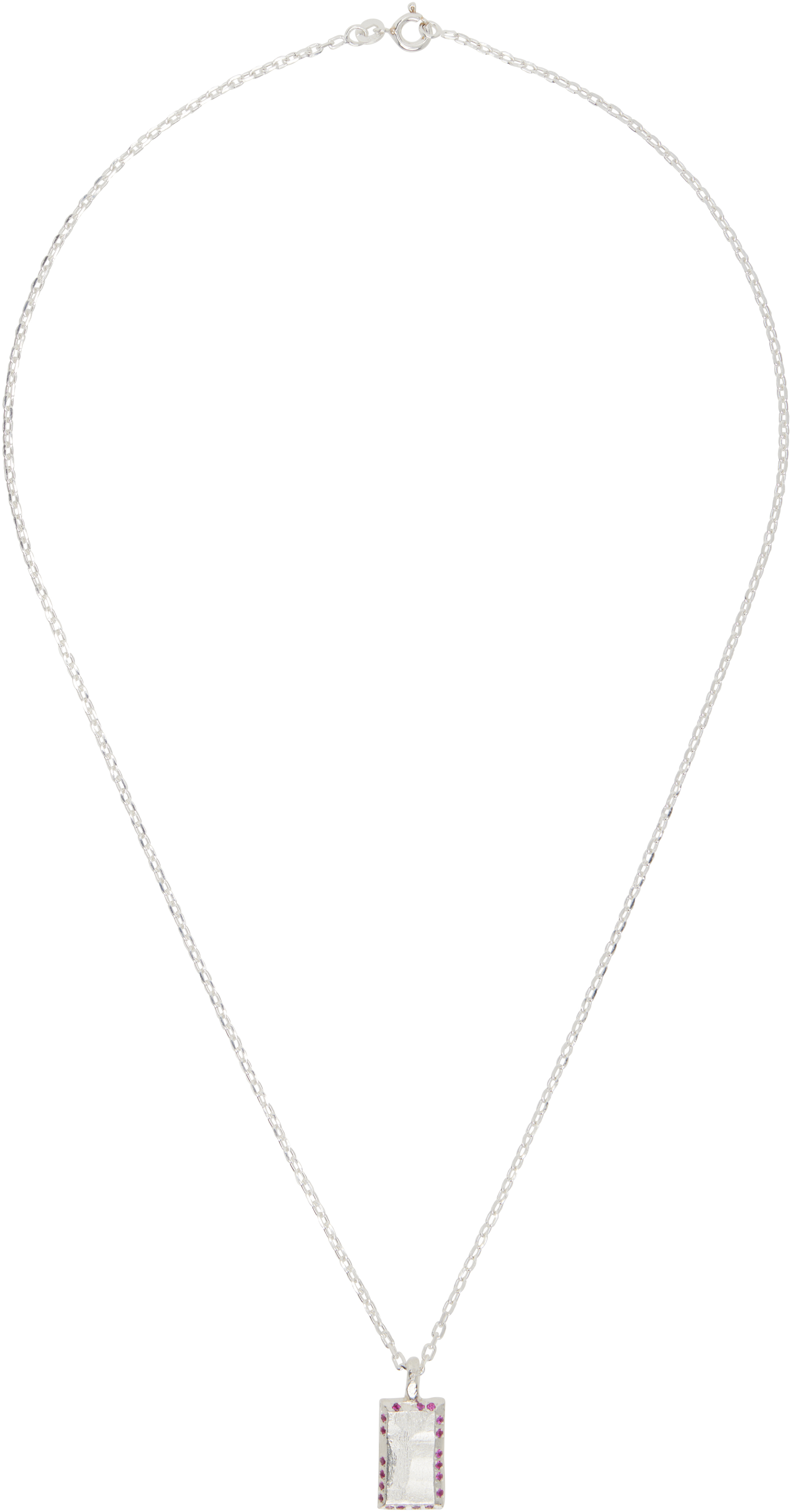 【関税込み】The Ouze Diamond Ruby Facet ネックレス The Ouze: Ruby Facet Ingot ネックレス | SSENSE 日本