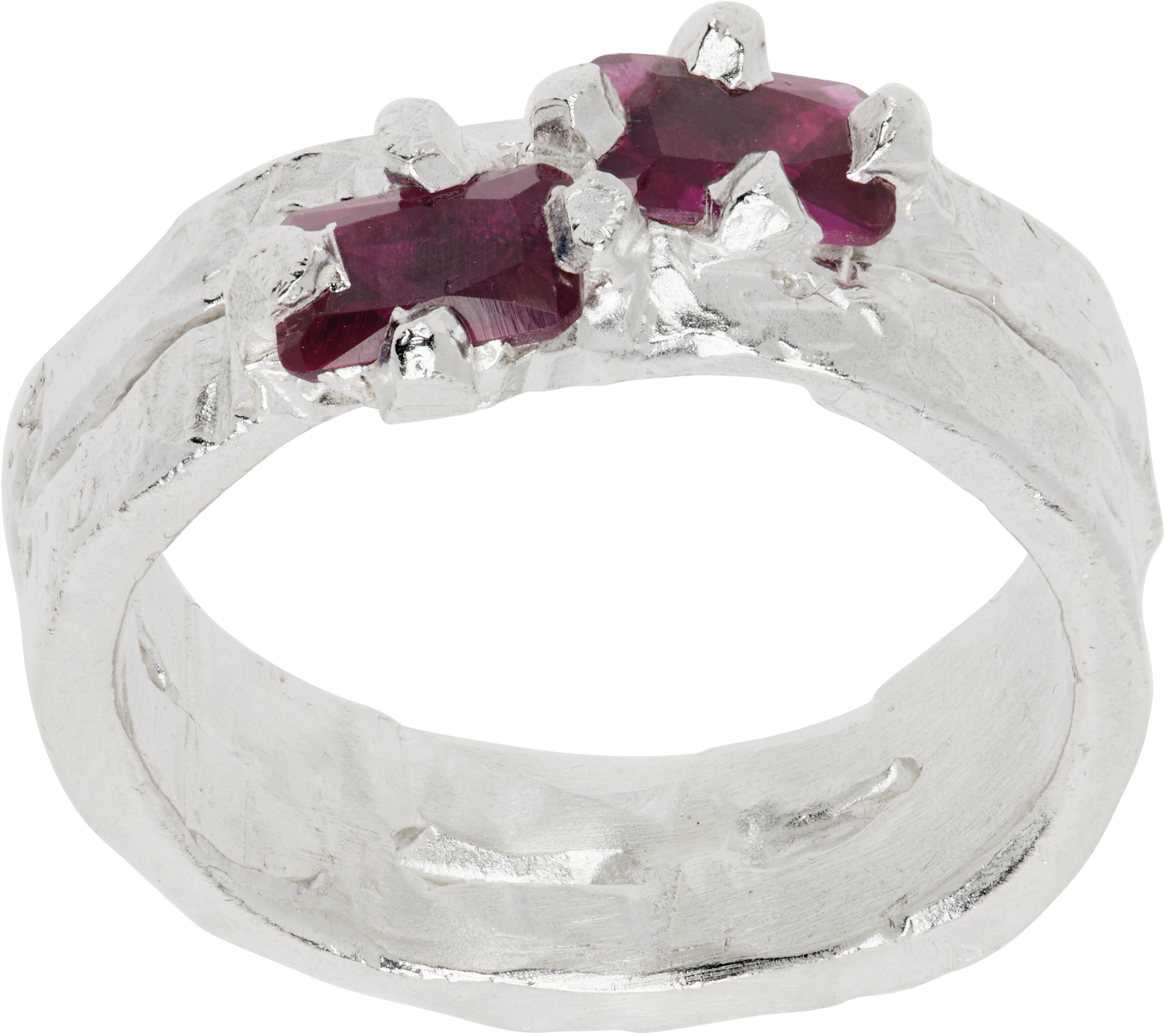 Fused Ruby Claw Ring