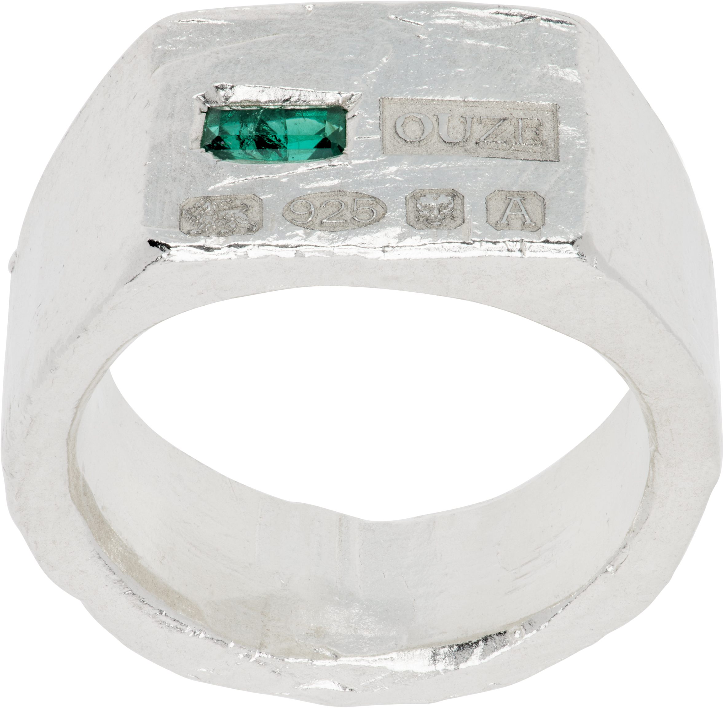 Emerald Hallmark Signet Ring