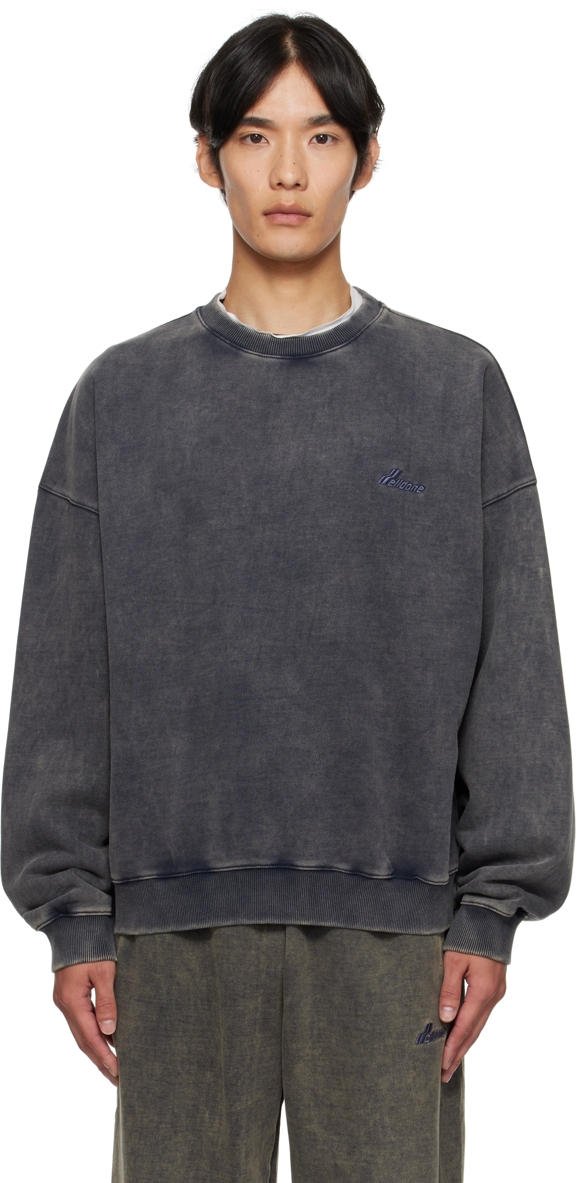 Navy Bleached Sweatshirt