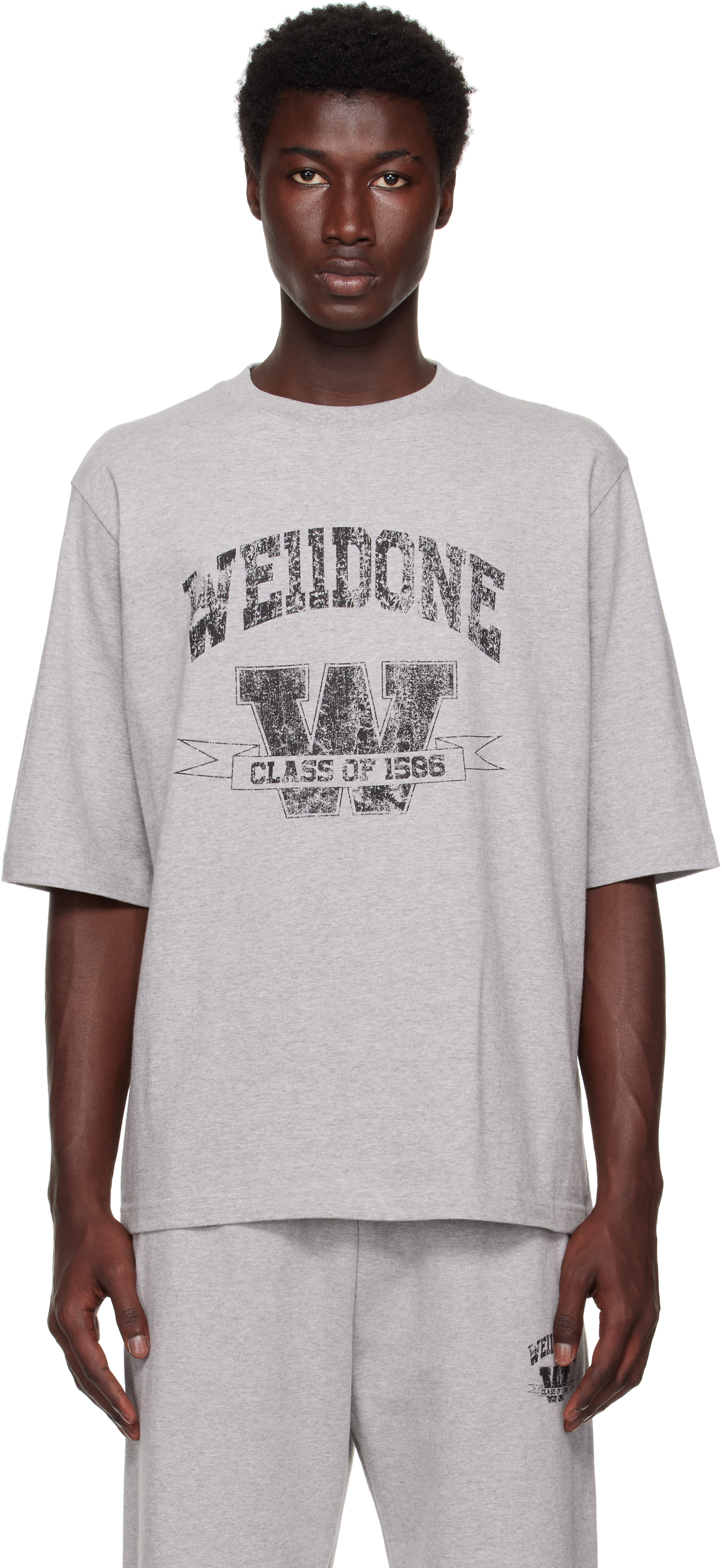Gray Printed University T-shirt