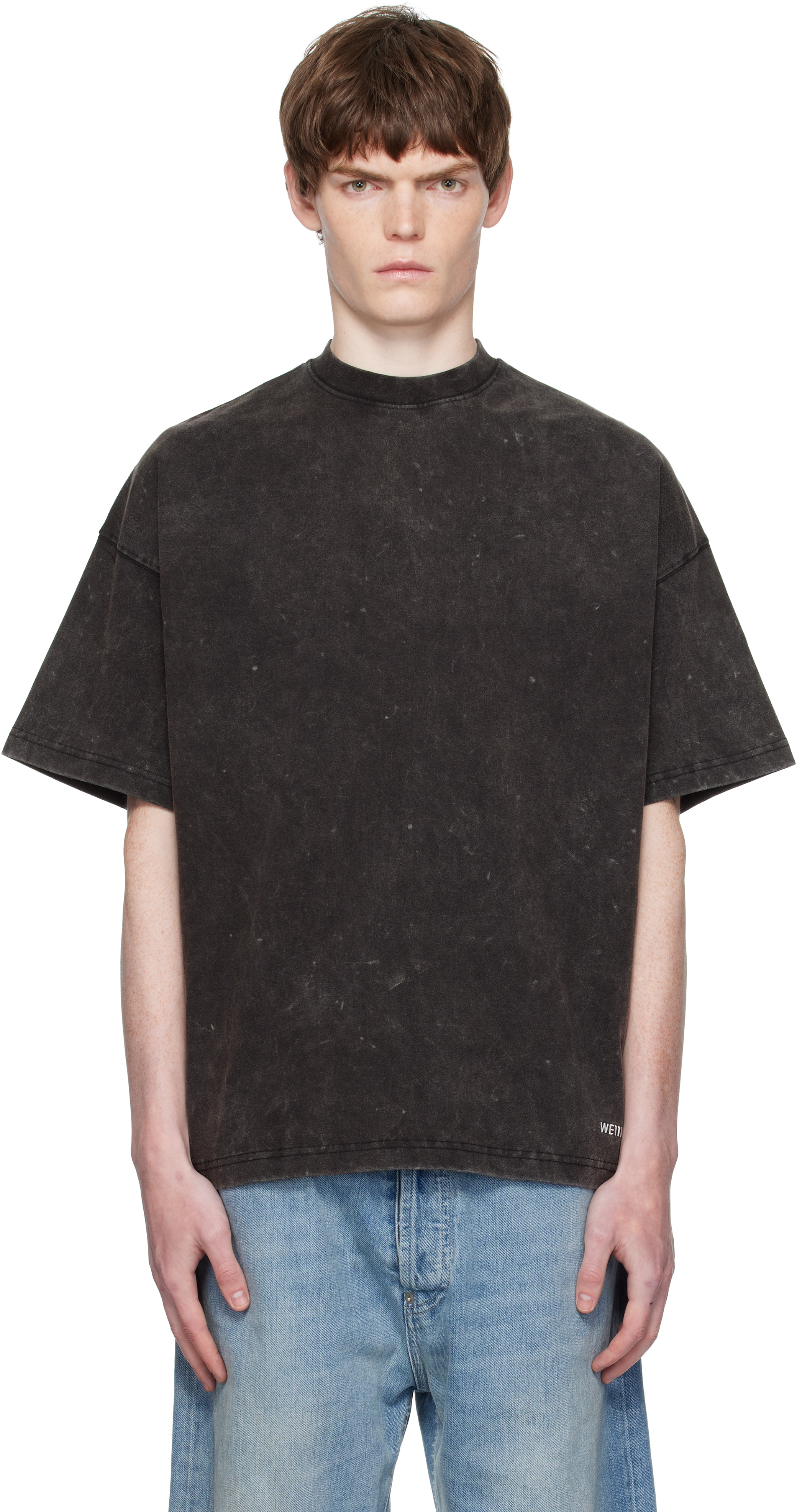 Gray Dyed Oversized Basic T-shirt