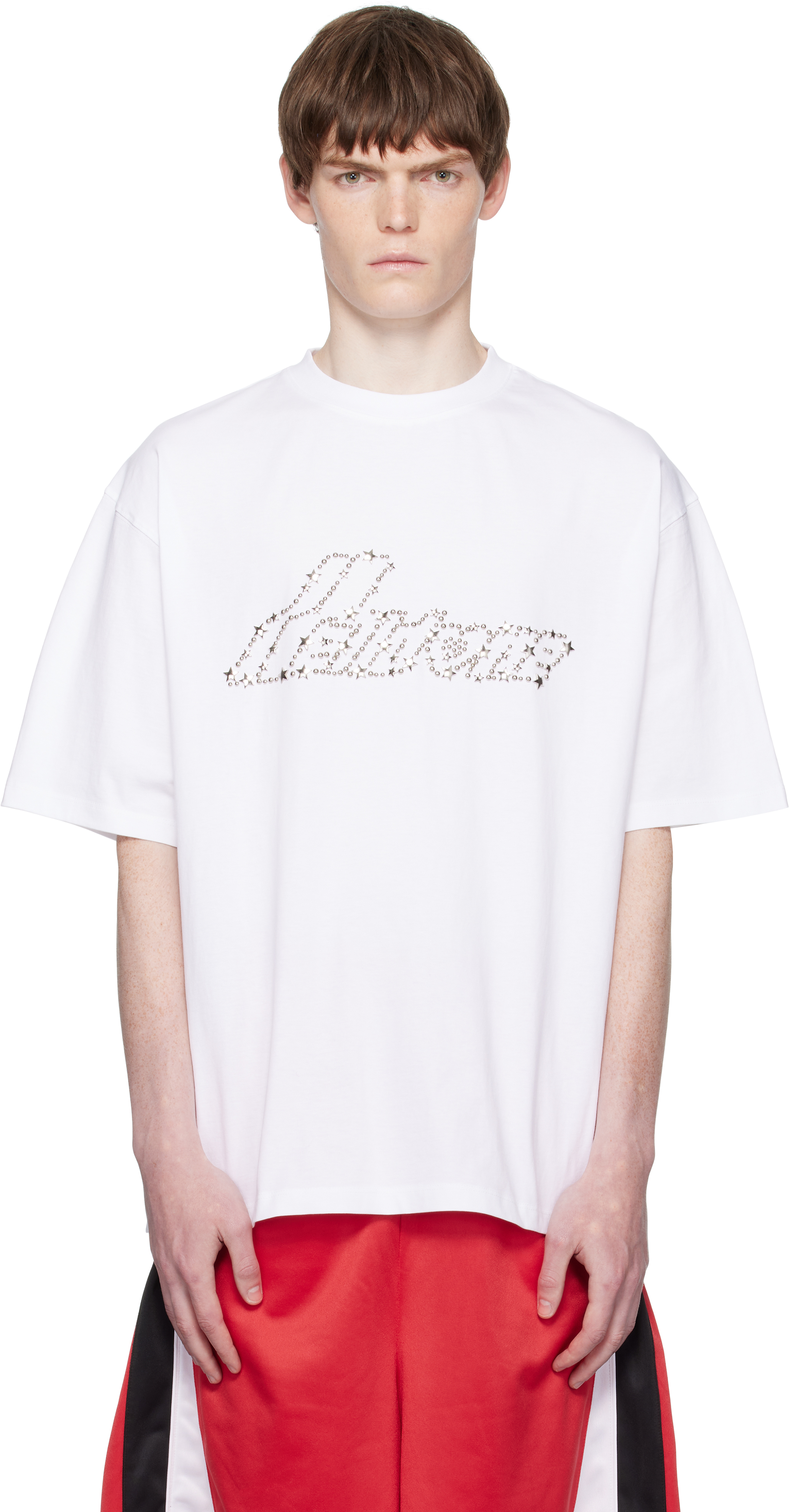 White Pearly 'WE11DONE' Logo T-shirt