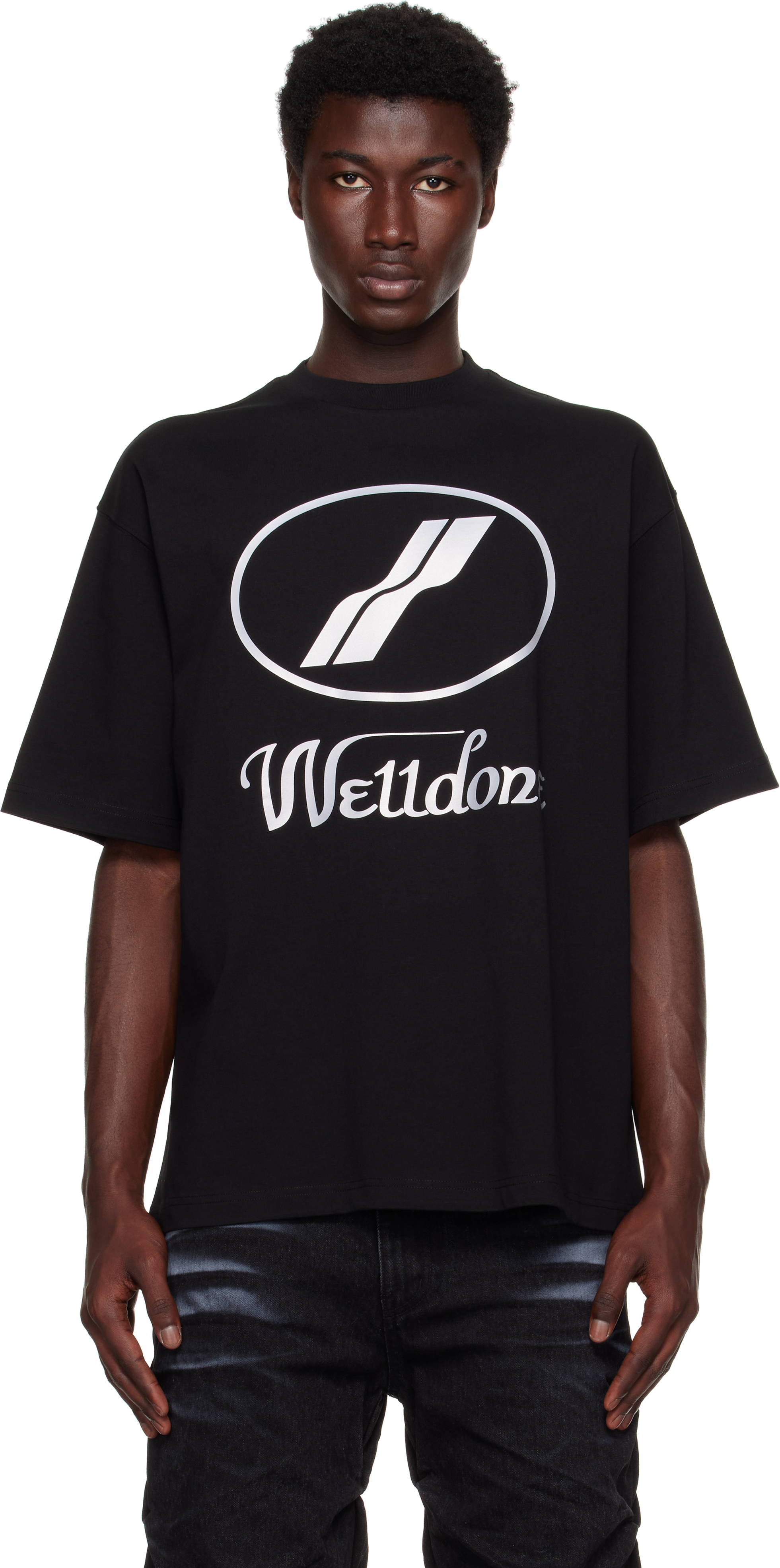 Black 'WE11DONE' Logo T-shirt