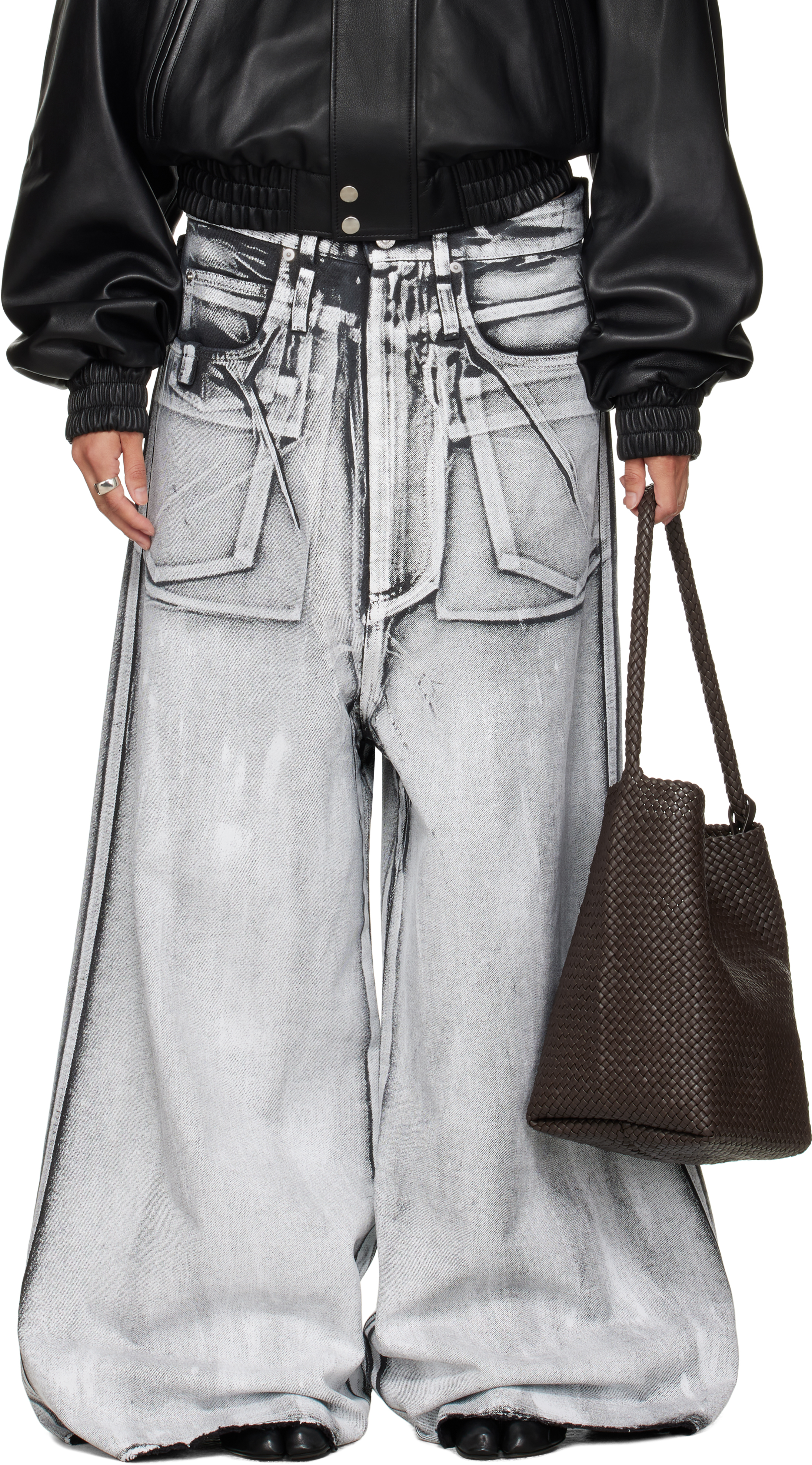 Lu'u Dan Gray Radiation Dumpster Jeans In Gray