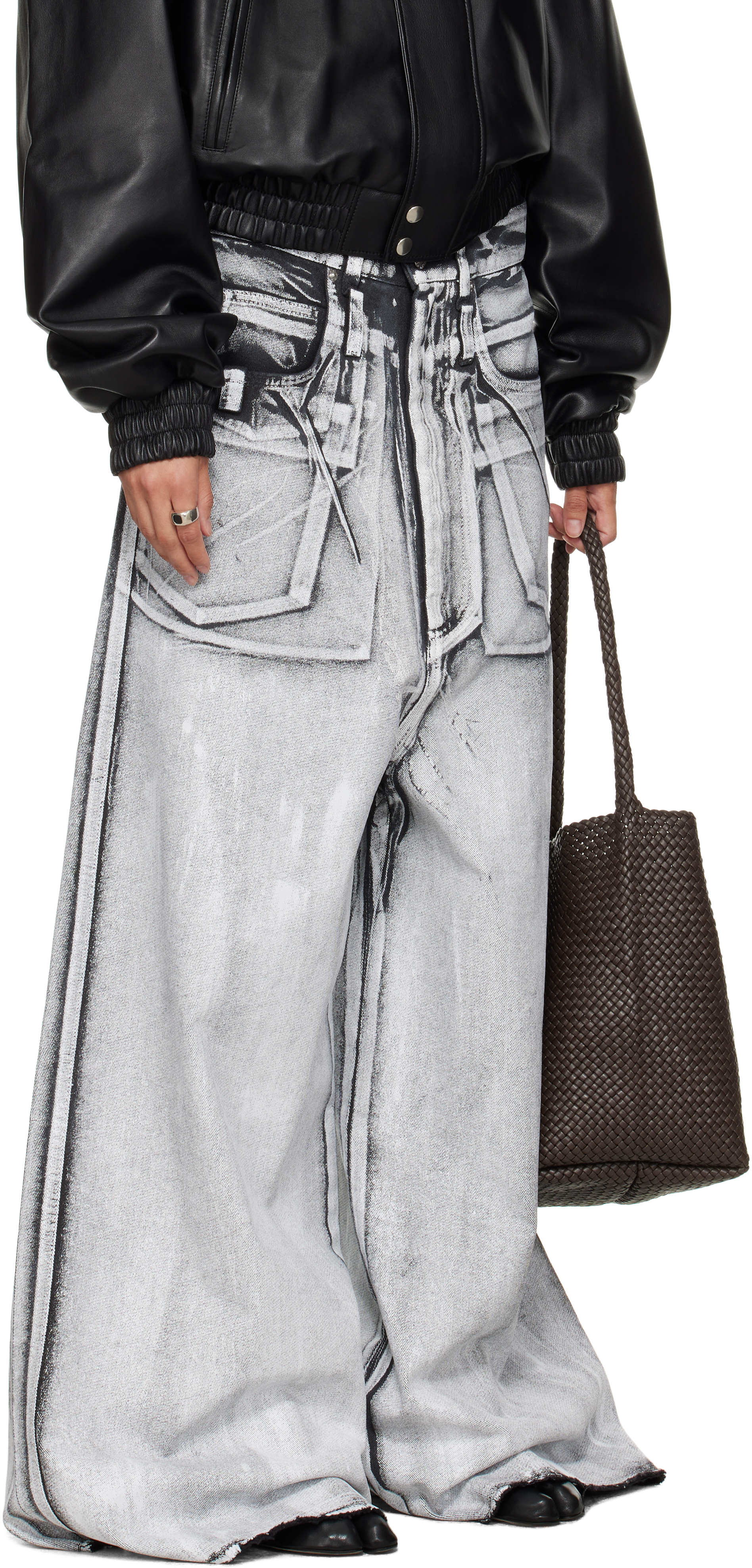 Lu'u Dan Gray Radiation Dumpster Jeans In Gray