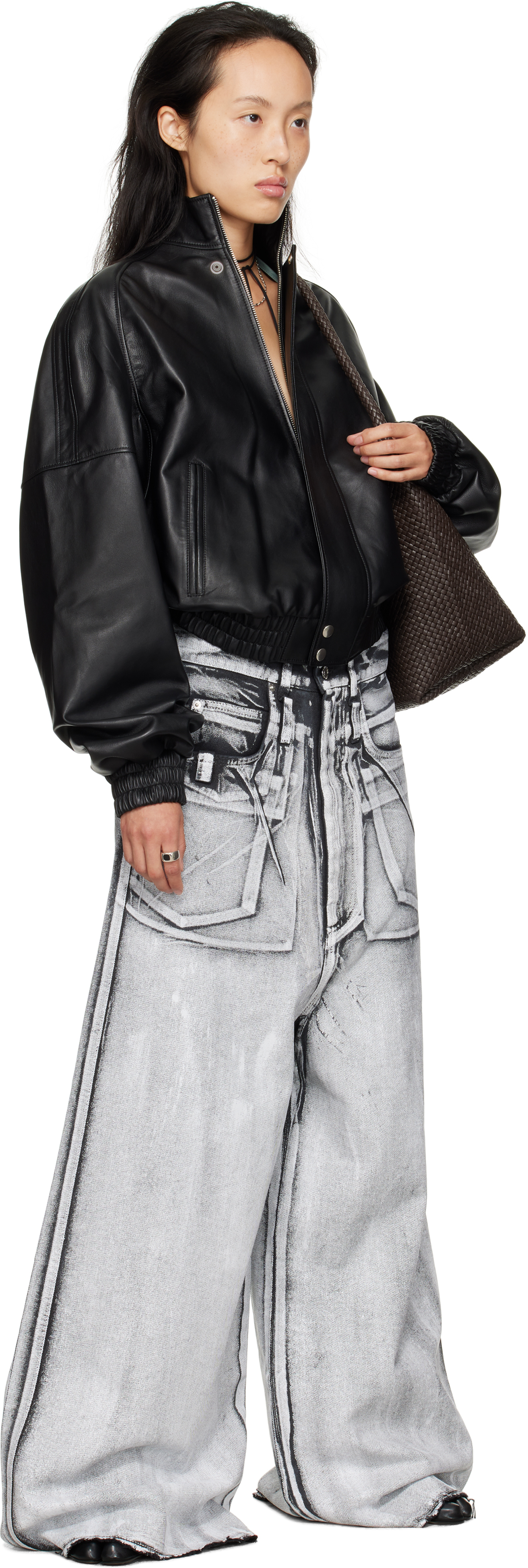 Lu'u Dan Gray Radiation Dumpster Jeans In Gray