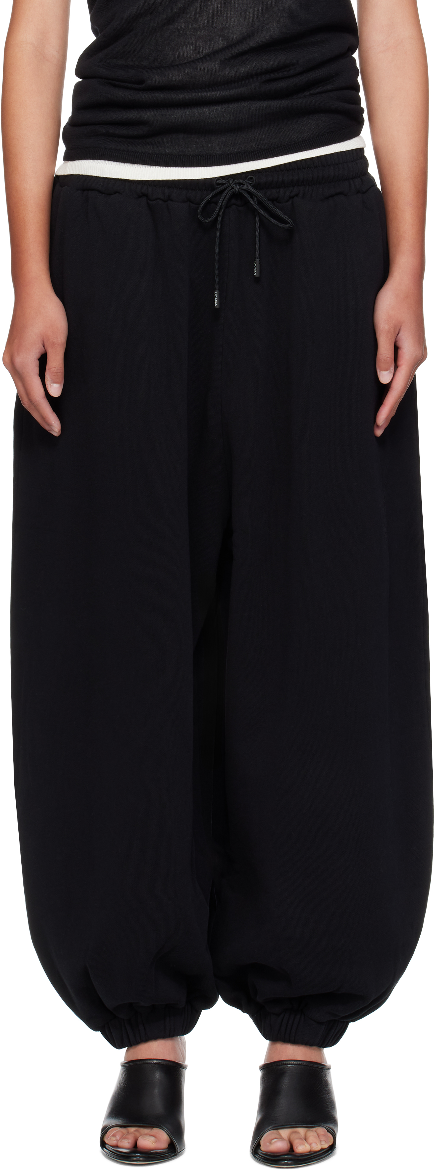 Lu'u Dan Black Baggy Bontan Lounge Pants