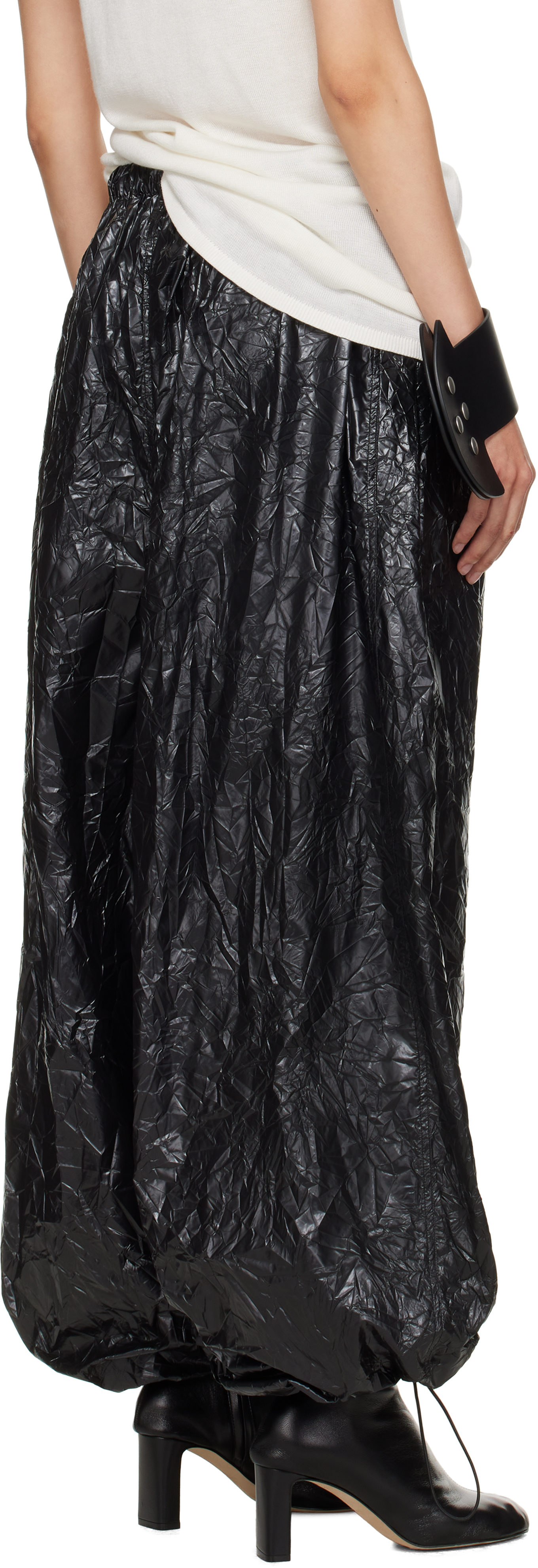 Lu'u Dan Black Shell Sweatpants In Black
