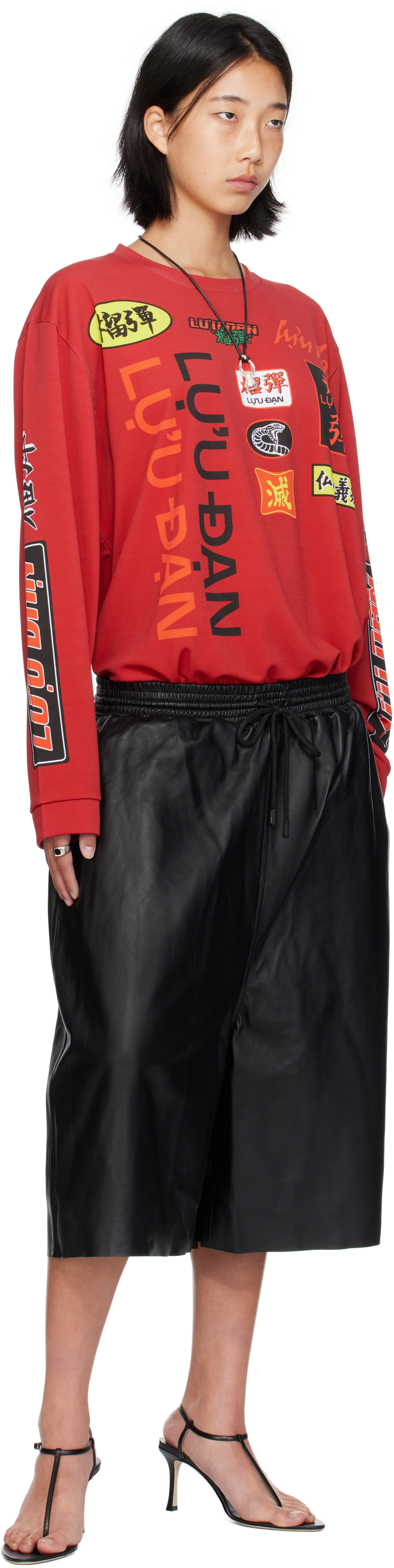 Lu'u Dan Black B Ball Leather Pants