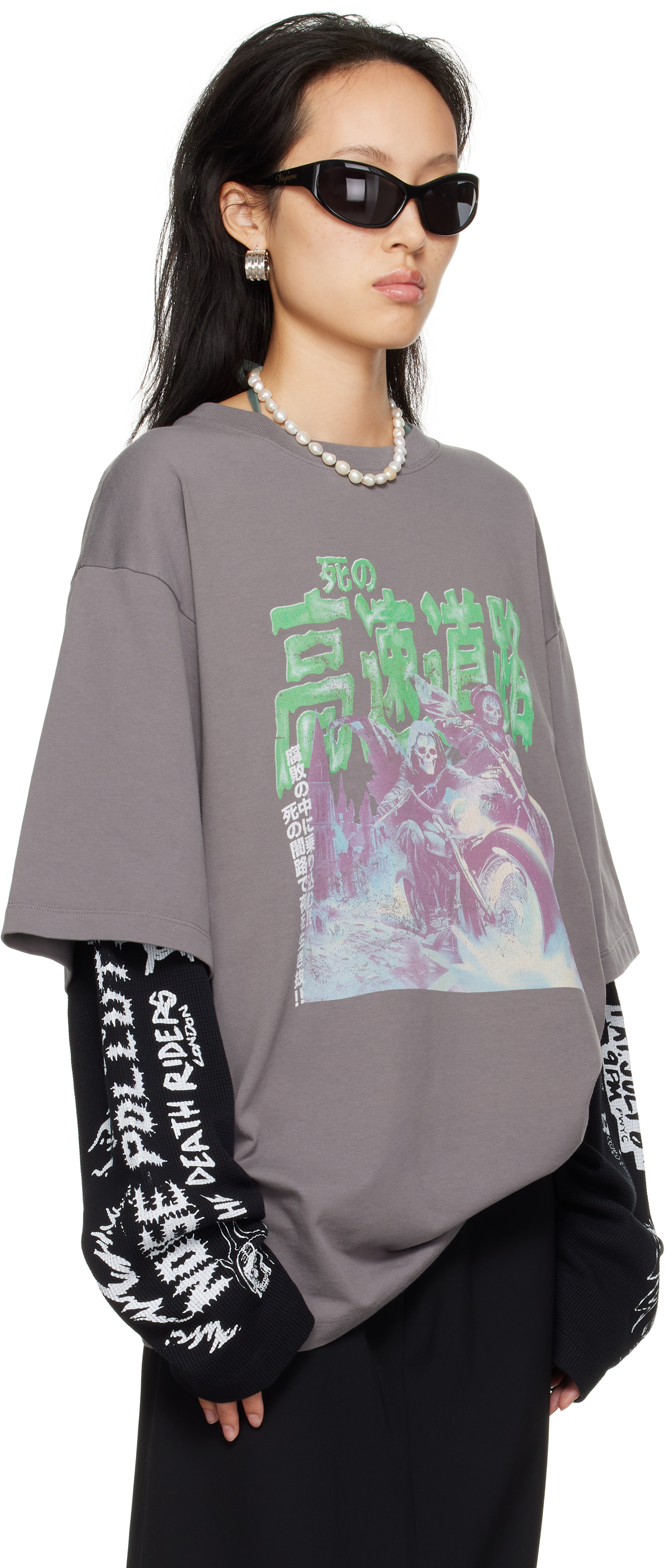 Lu'u Dan Double Deck T-shirt In Gray