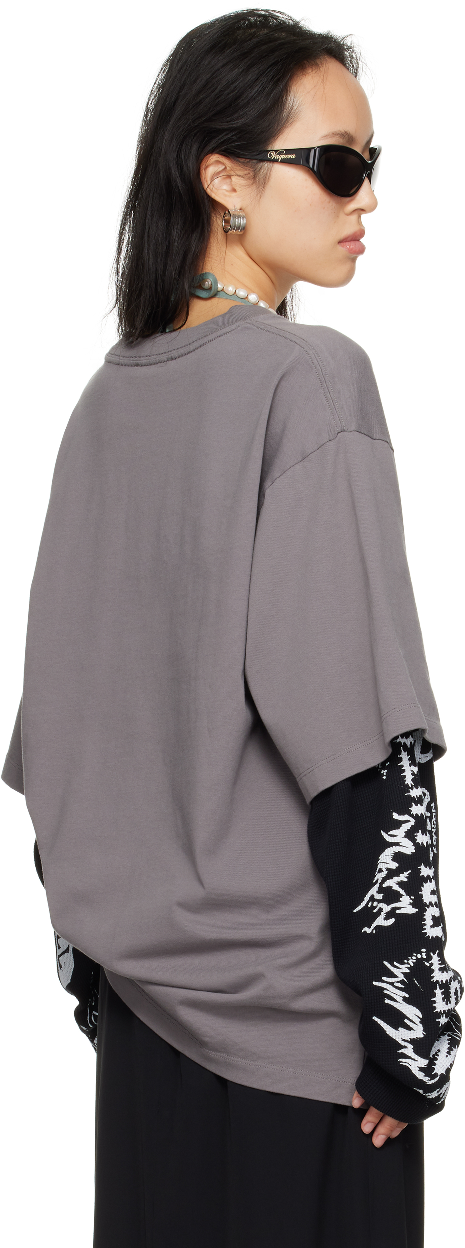 Lu'u Dan Double Deck T-shirt In Gray