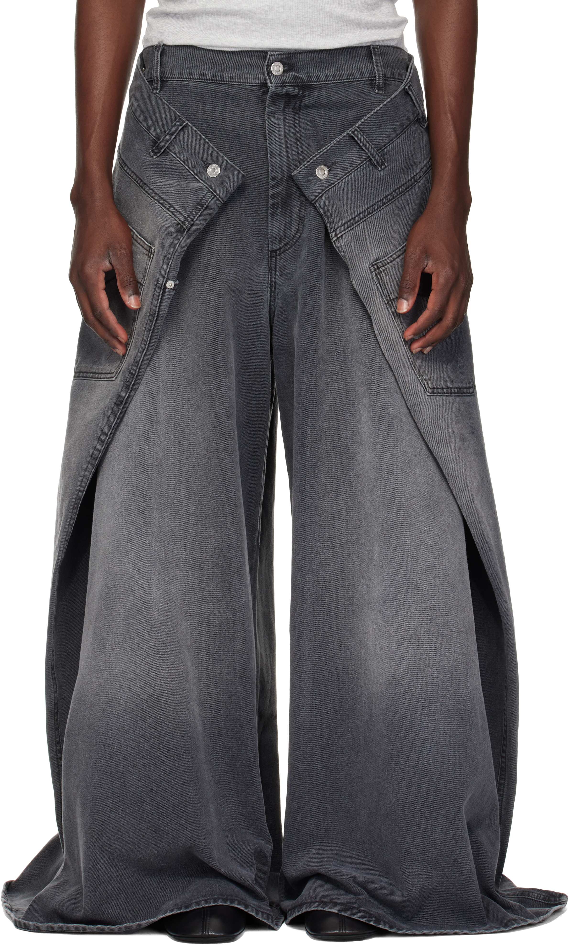 【関税込み】LU'U DAN ブルー パネル ジーンズ LUU DAN - Side Zip Jeans | HBX - Globally Curated Fashion