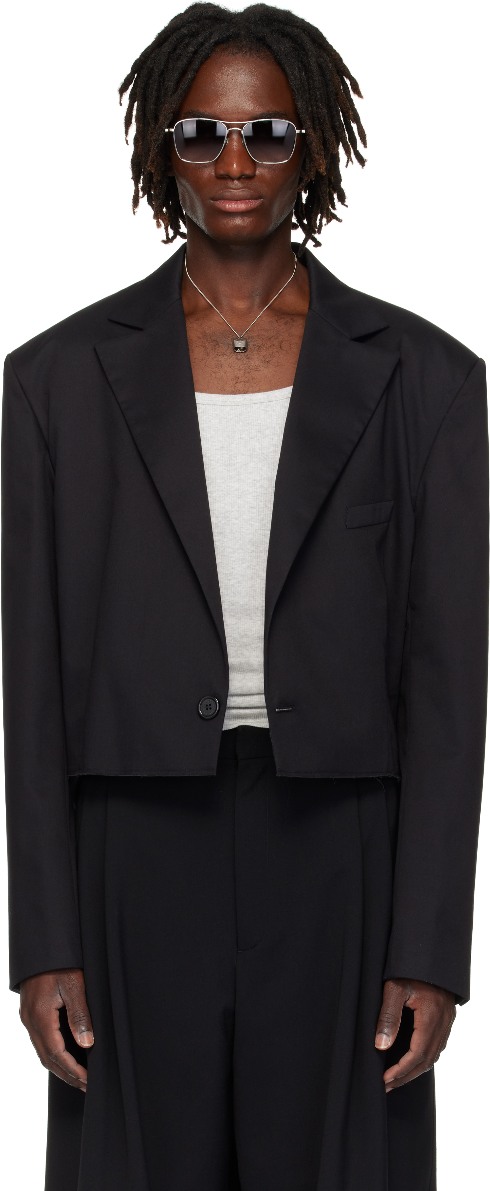 Black Slashed Blazer