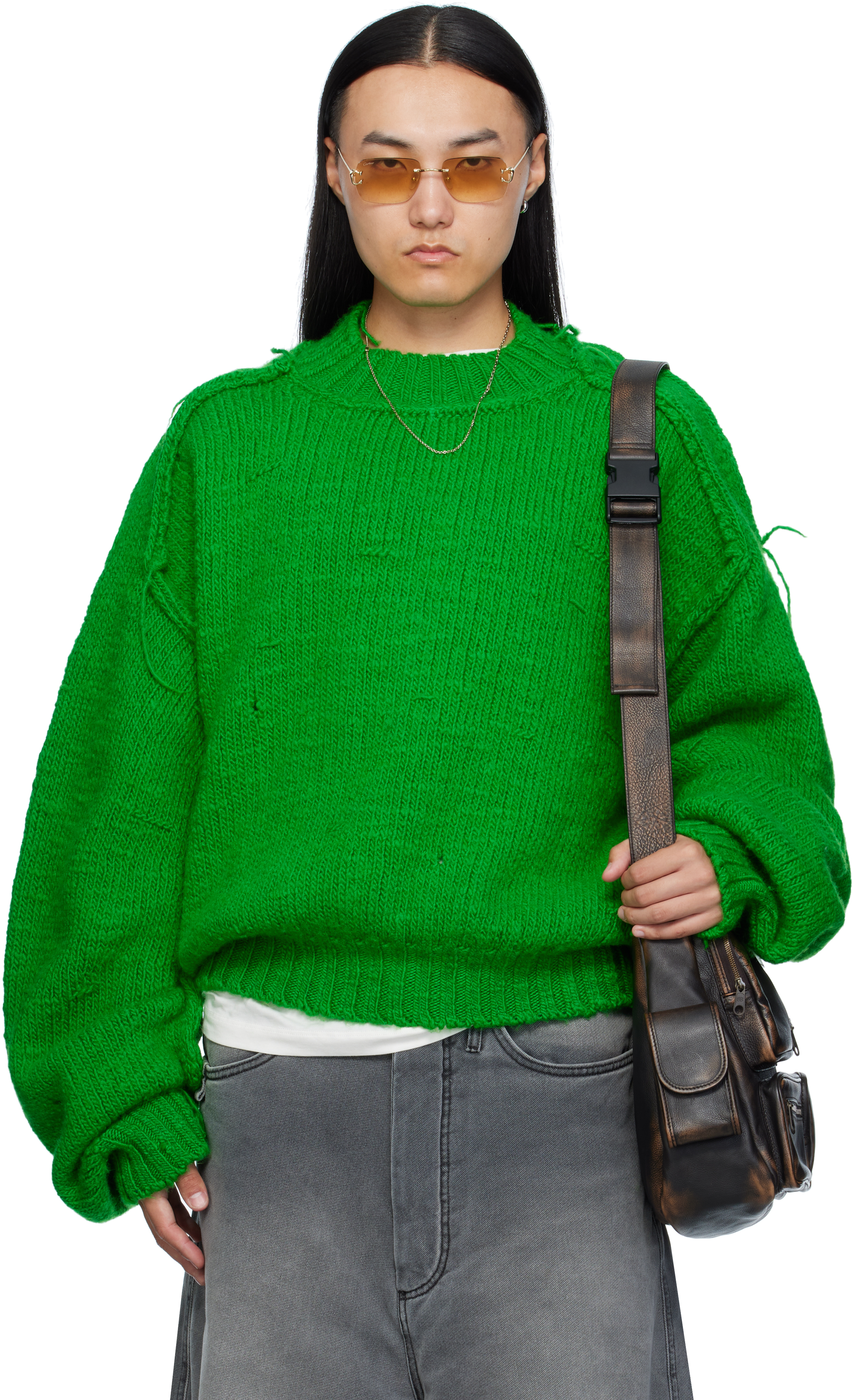 Lu'u Dan Green Kingpin Knit Sweater In Green