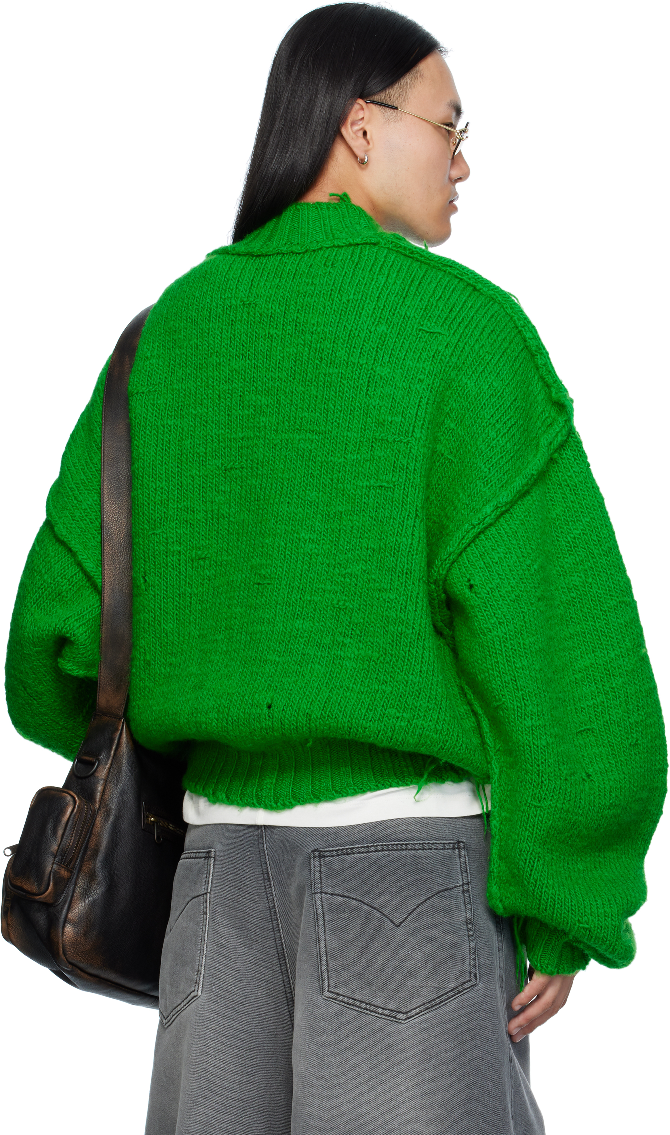 Lu'u Dan Green Kingpin Knit Sweater In Green