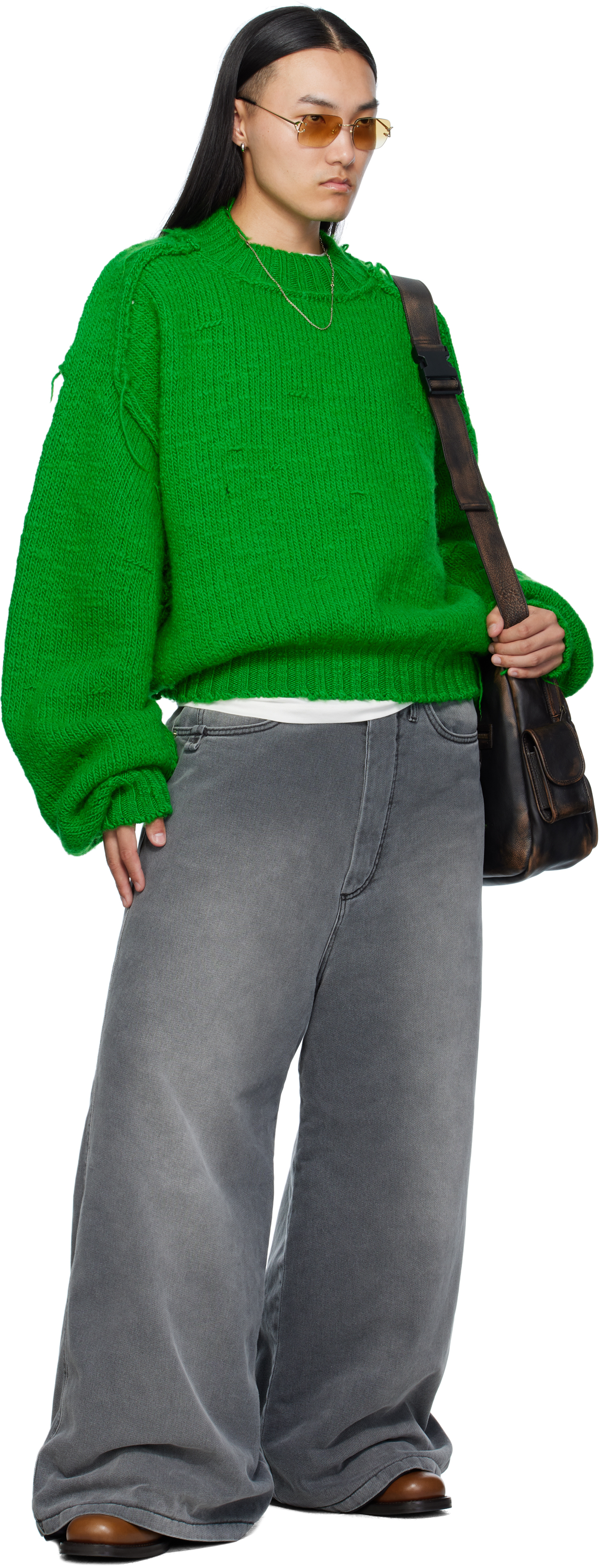 Lu'u Dan Green Kingpin Knit Sweater In Green