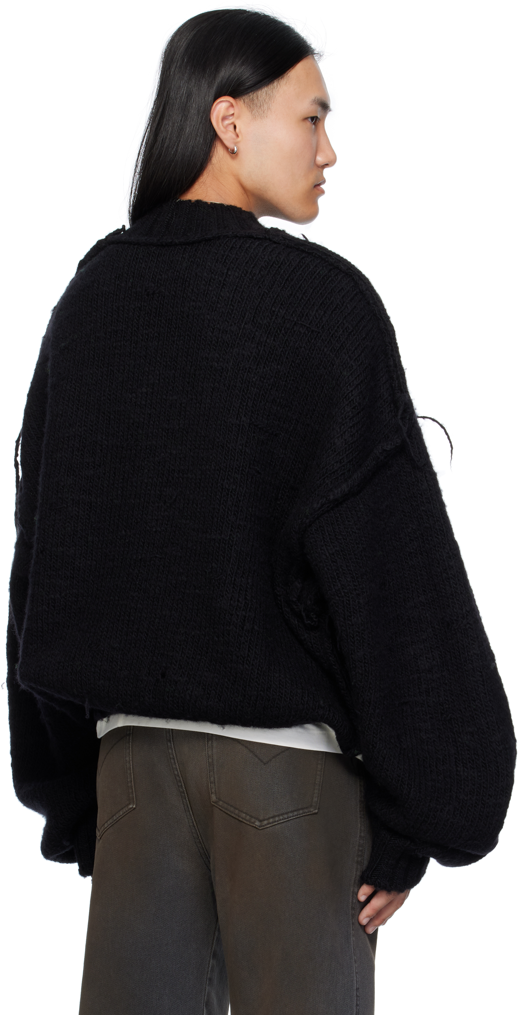 Lu'u Dan Kingpin Knit Sweater In Black