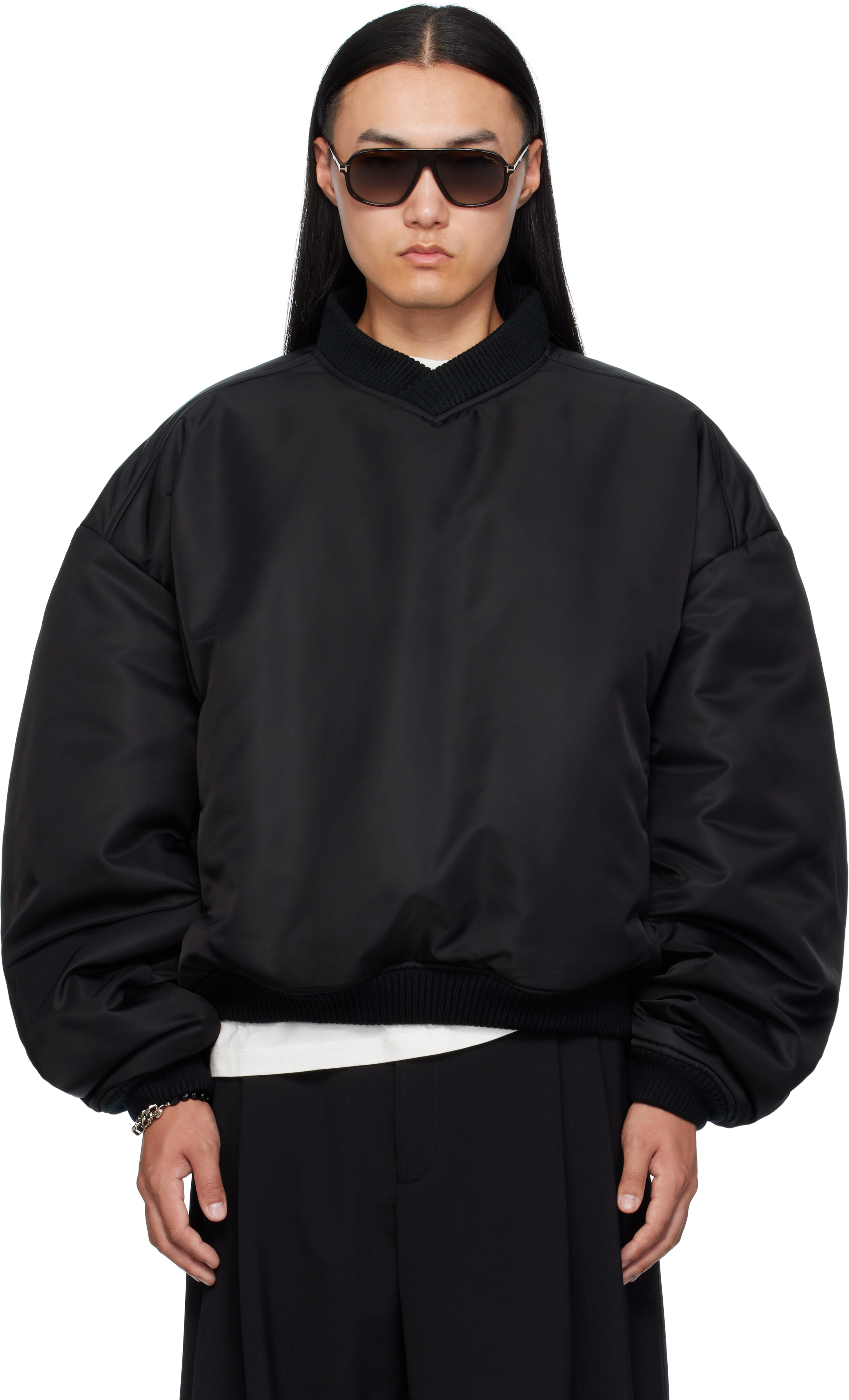 LU'U DAN: Black Unibomber Sweatshirt | SSENSE