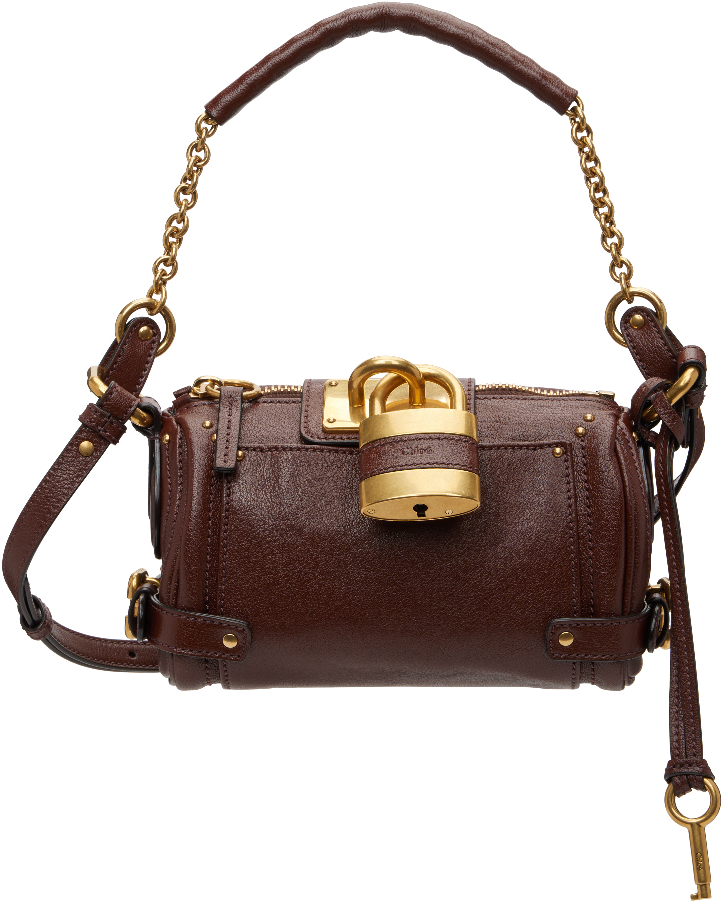 Chloé: ブラウン スモール Paddington チェーンバッグ | SSENSE 日本
