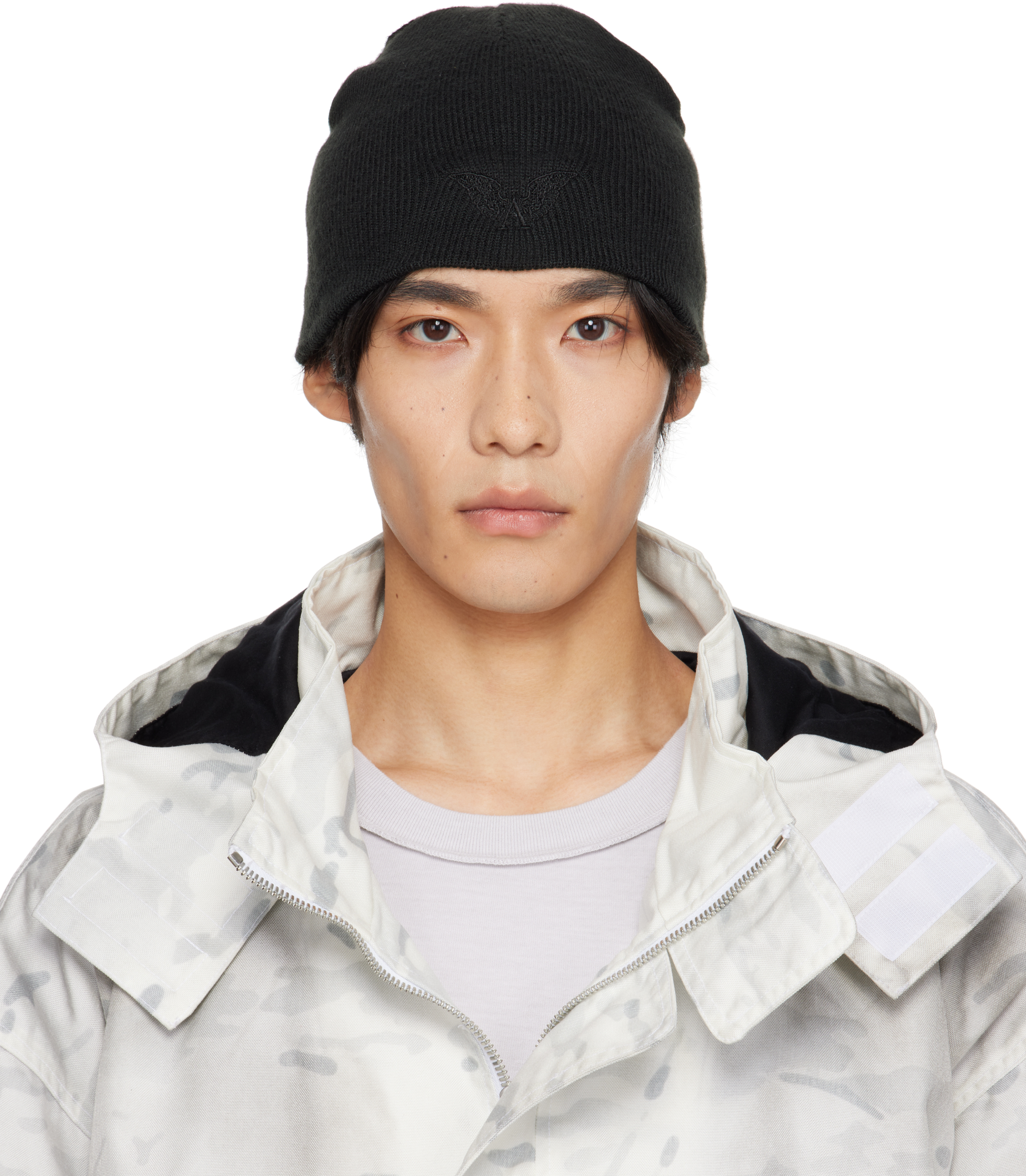 Alexander Digenova Black Logo Beanie In Black