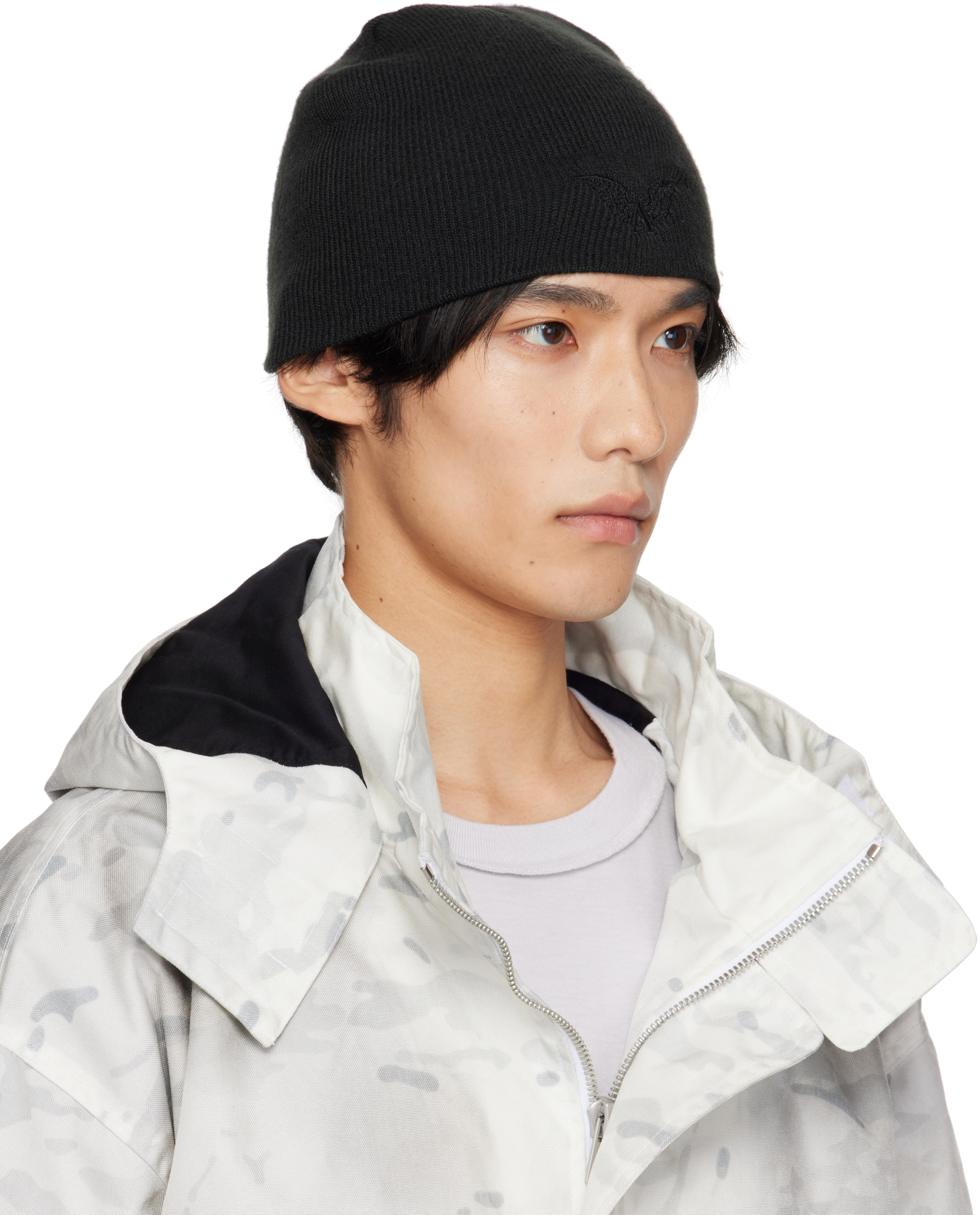 Alexander Digenova Black Logo Beanie In Black