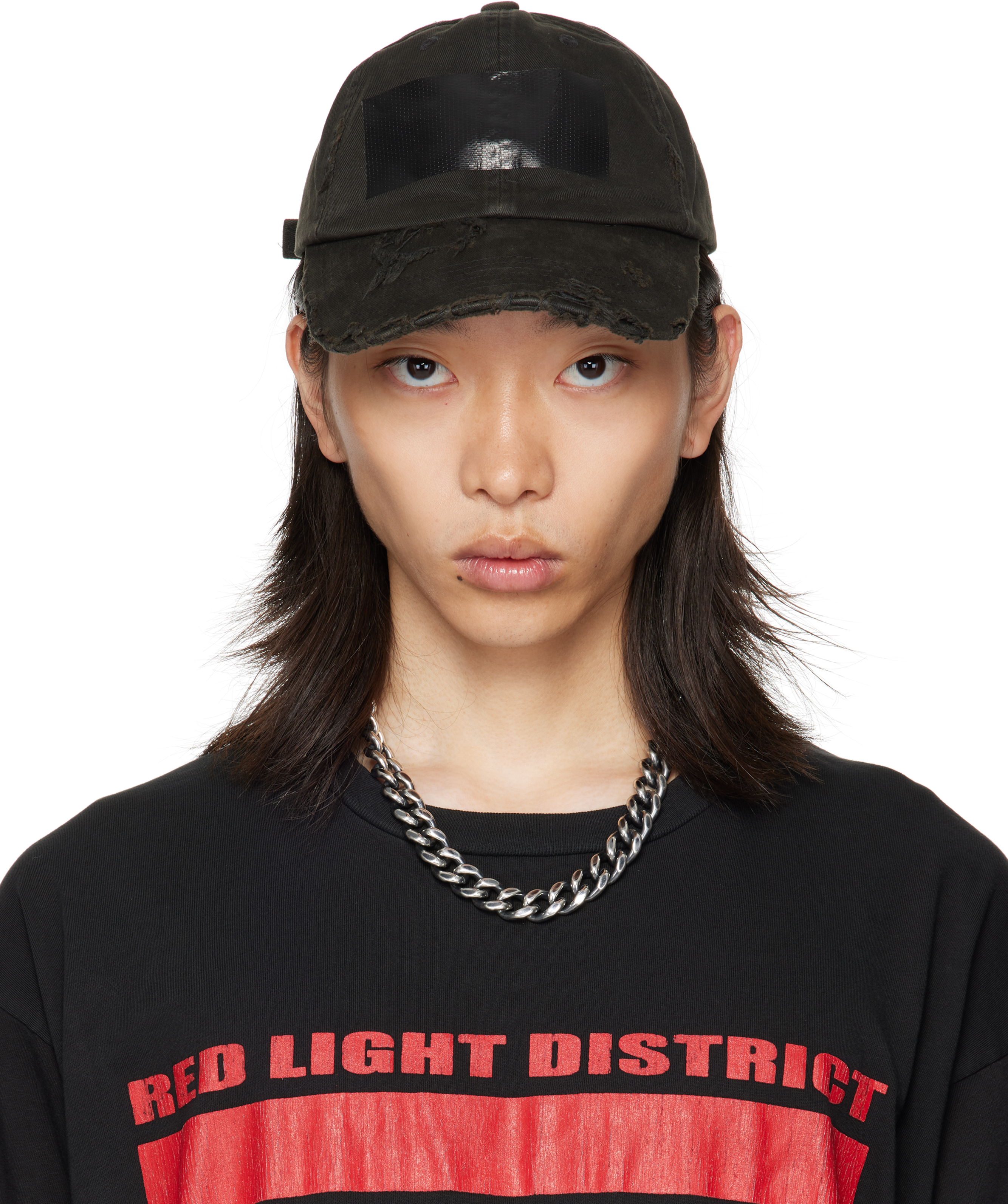ALEXANDER DIGENOVA: Black Duct Tape Cap | SSENSE