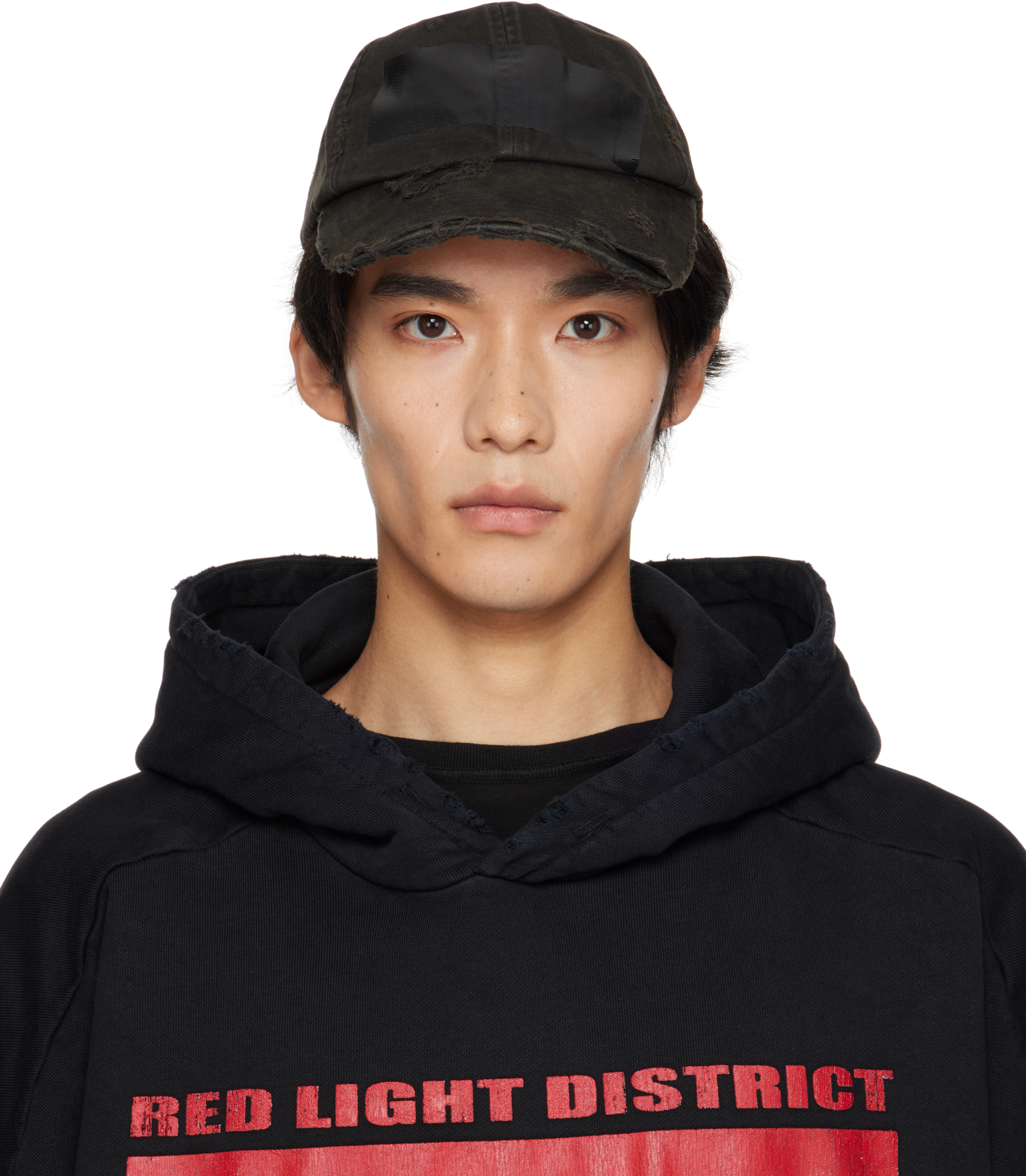 Alexander Digenova Black Duct Tape Cap In Black