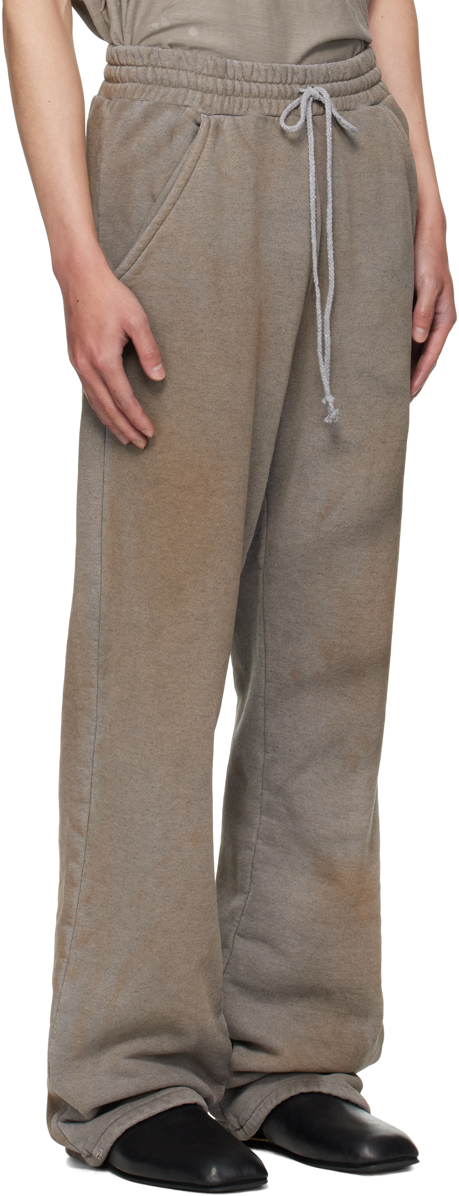 Alexander Digenova Gray Cotton Sweatpants In Gray