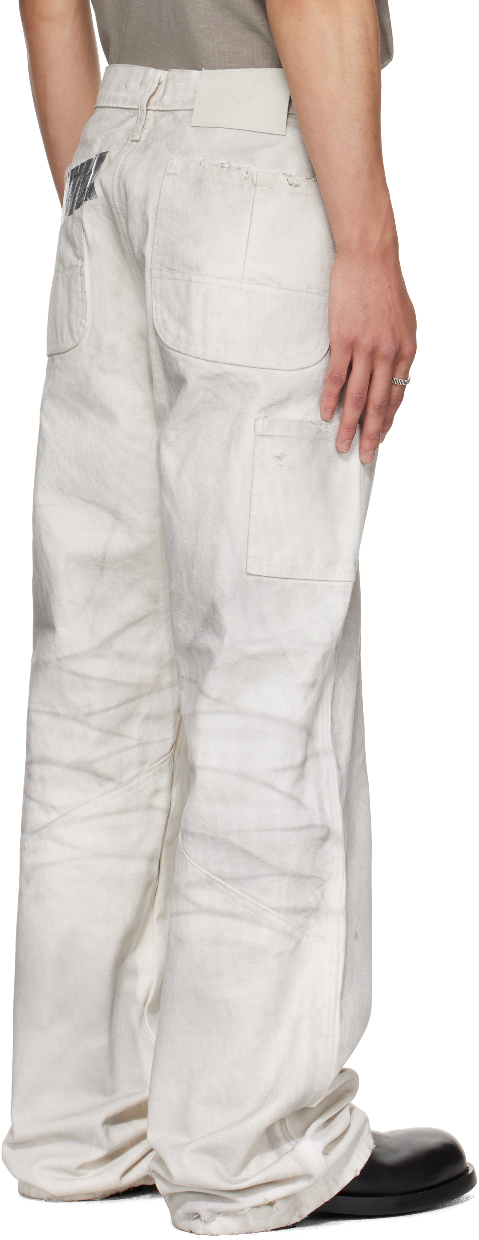 Alexander Digenova Off-white Underground Trousers In White