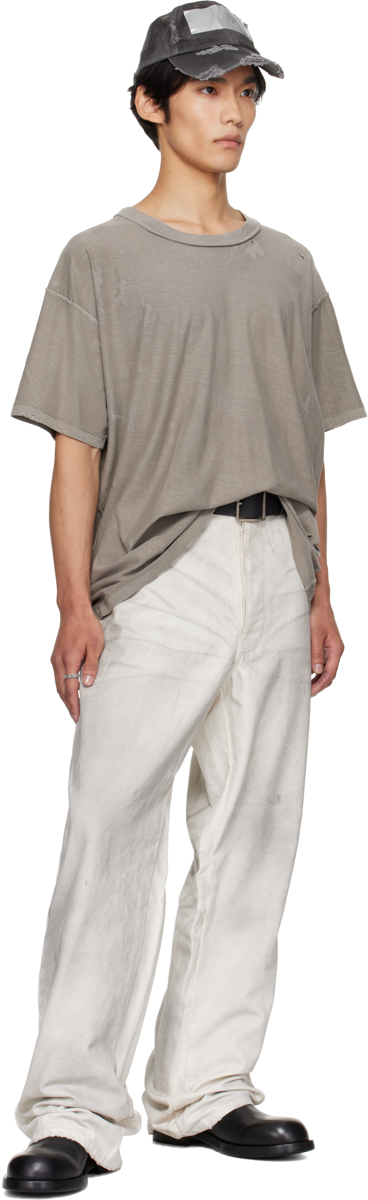 Alexander Digenova Off-white Underground Trousers In White