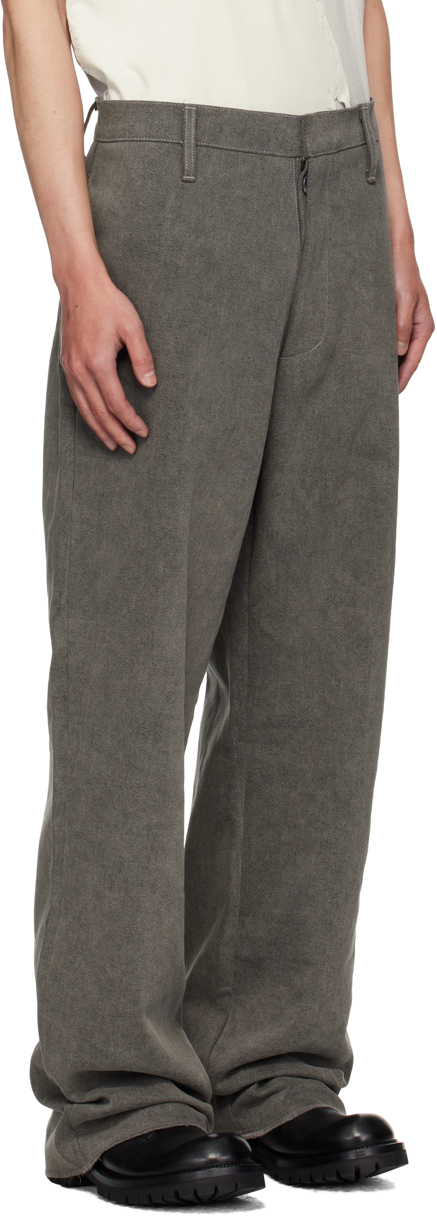 Alexander Digenova Gray Limo Trousers In Gray