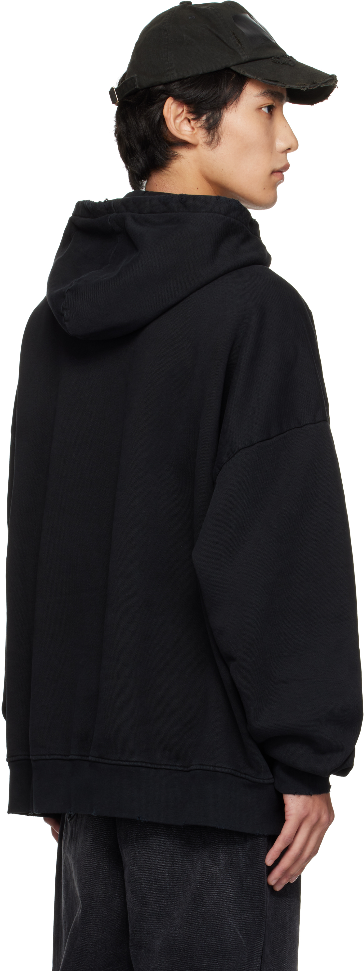Alexander Digenova Black 'red Light District' Hoodie In Black