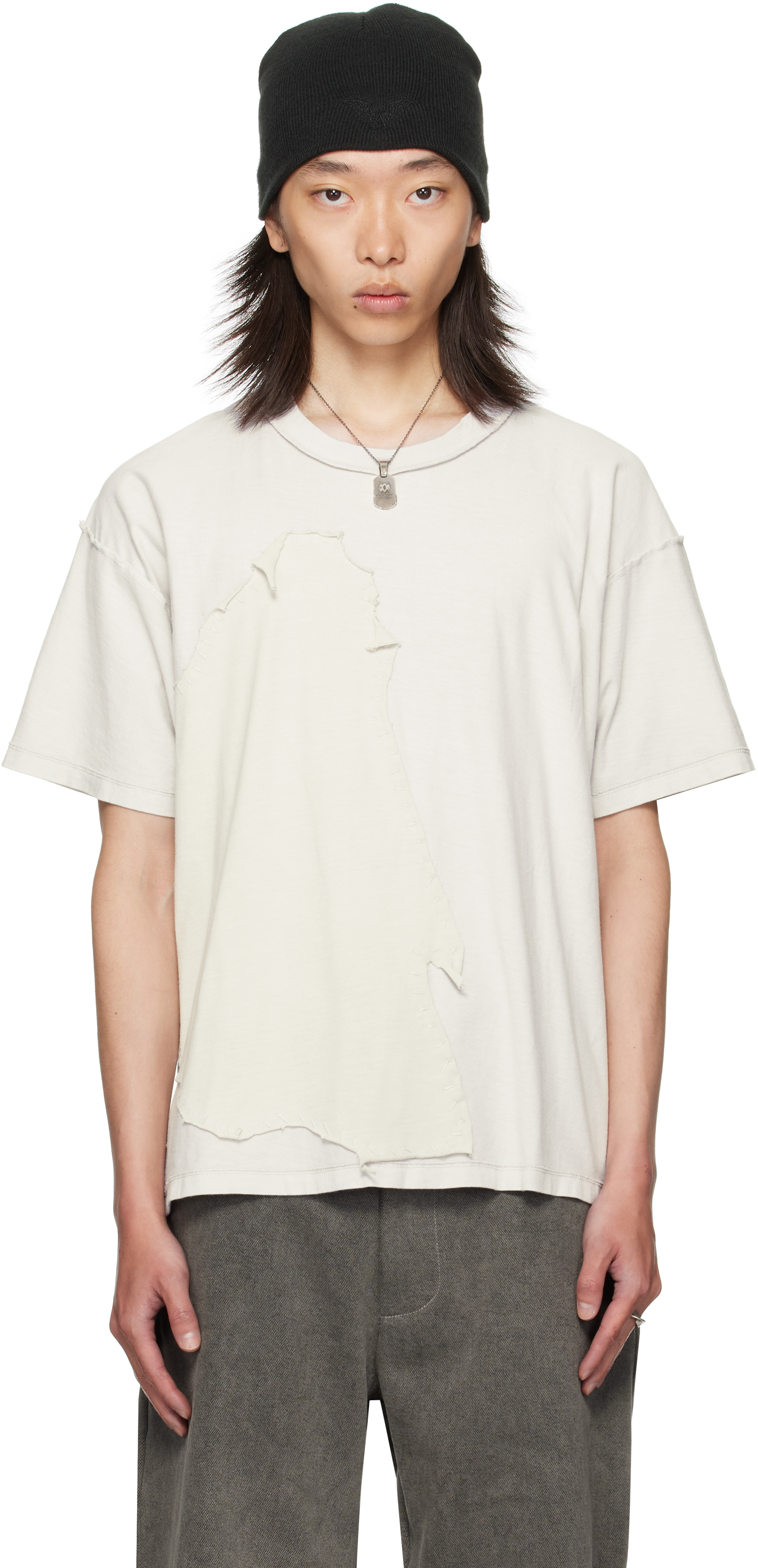 Alexander Digenova グレー Scrap Inside Out Tシャツ