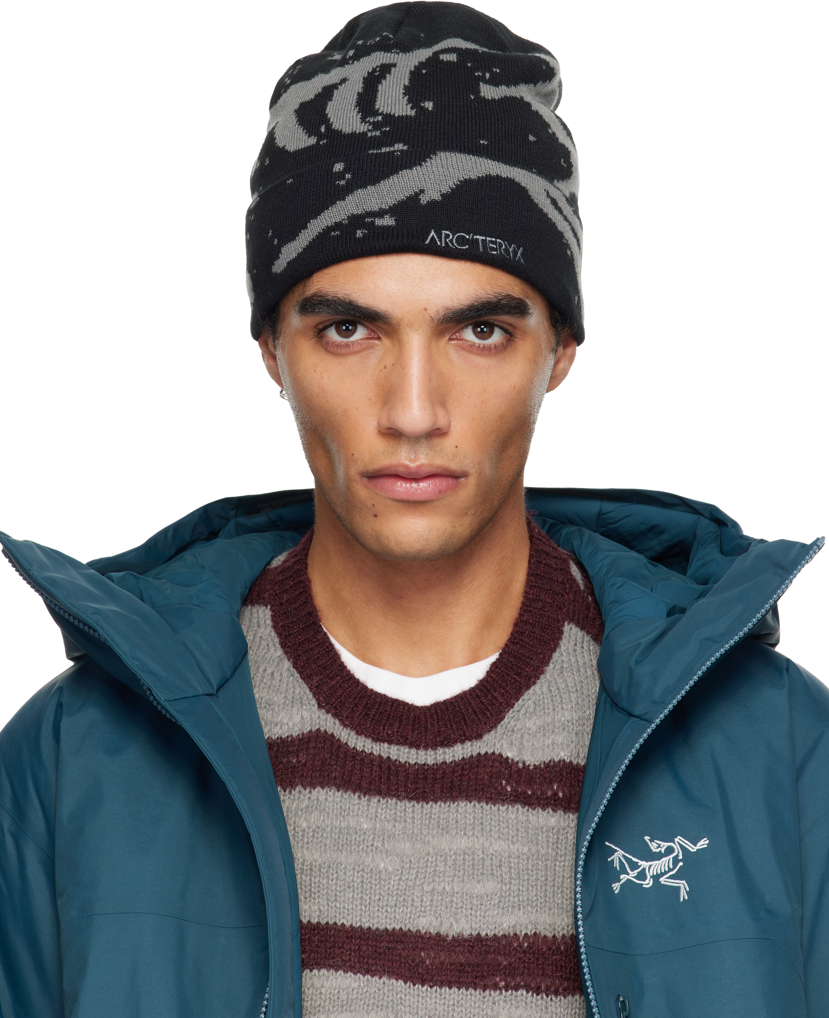 Arc'teryx: Black & Gray Grotto Beanie | SSENSE UK
