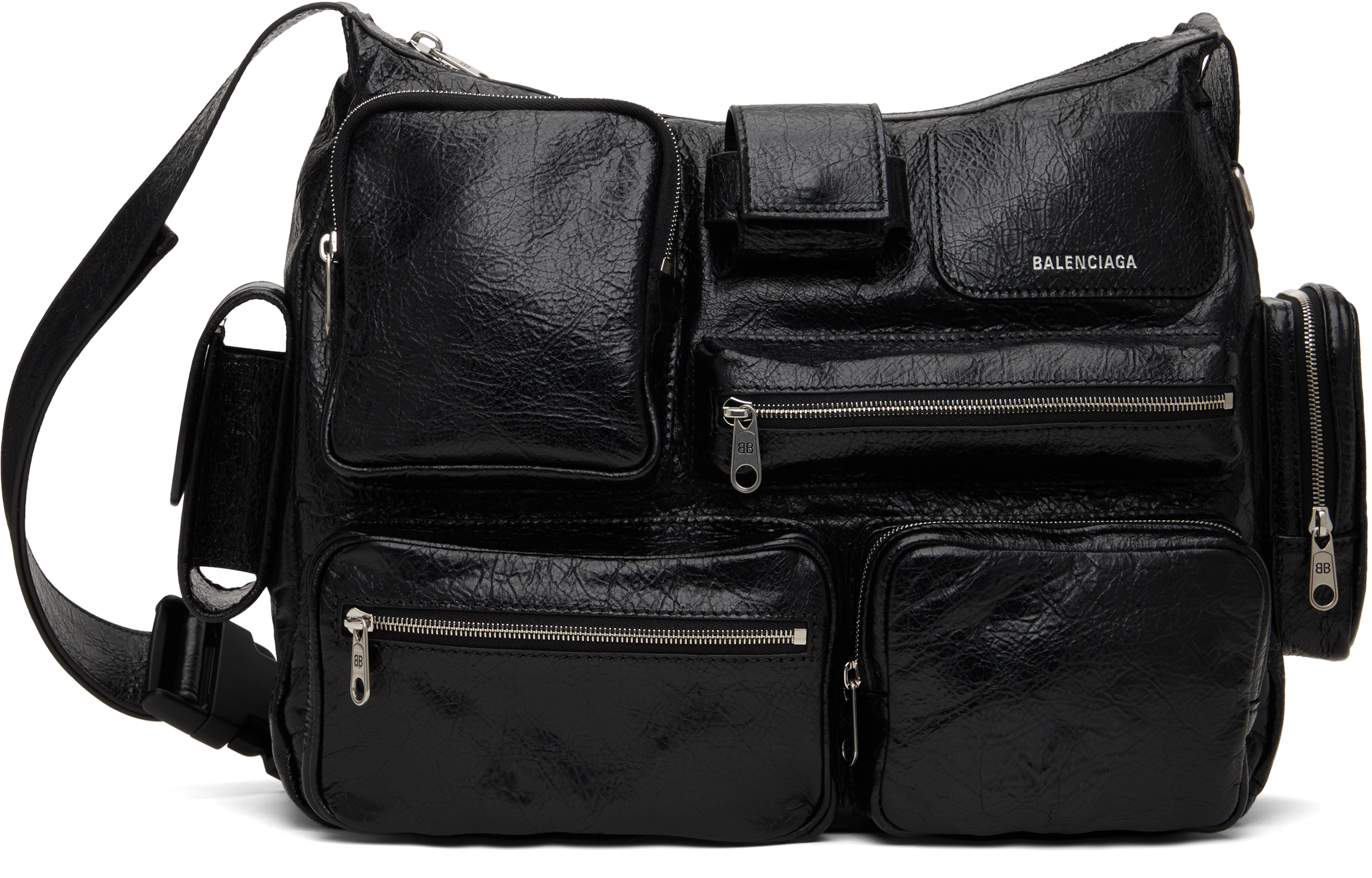 Balenciaga: ブラック Superbusy メッセンジャーバッグ | SSENSE 日本