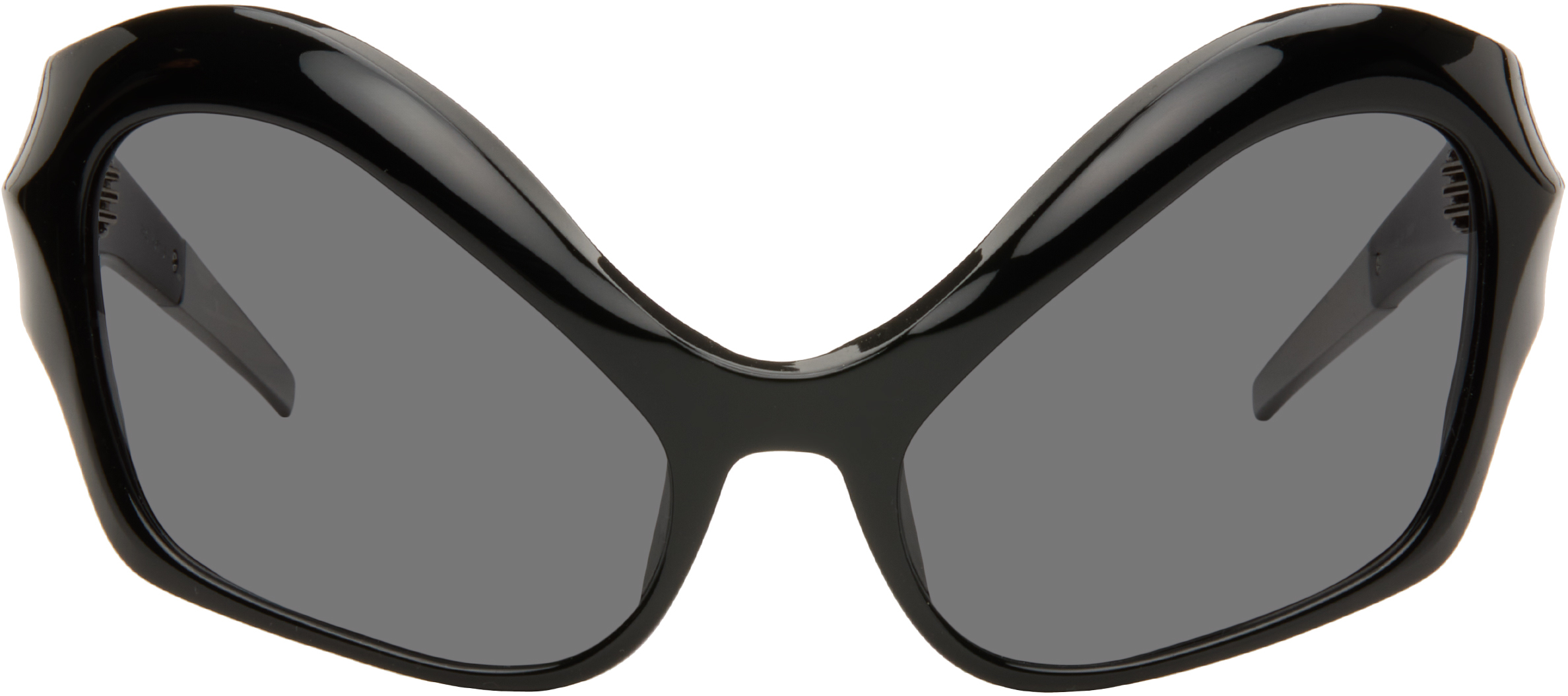Mugler Black Cat Eye Sunglasses In Brown