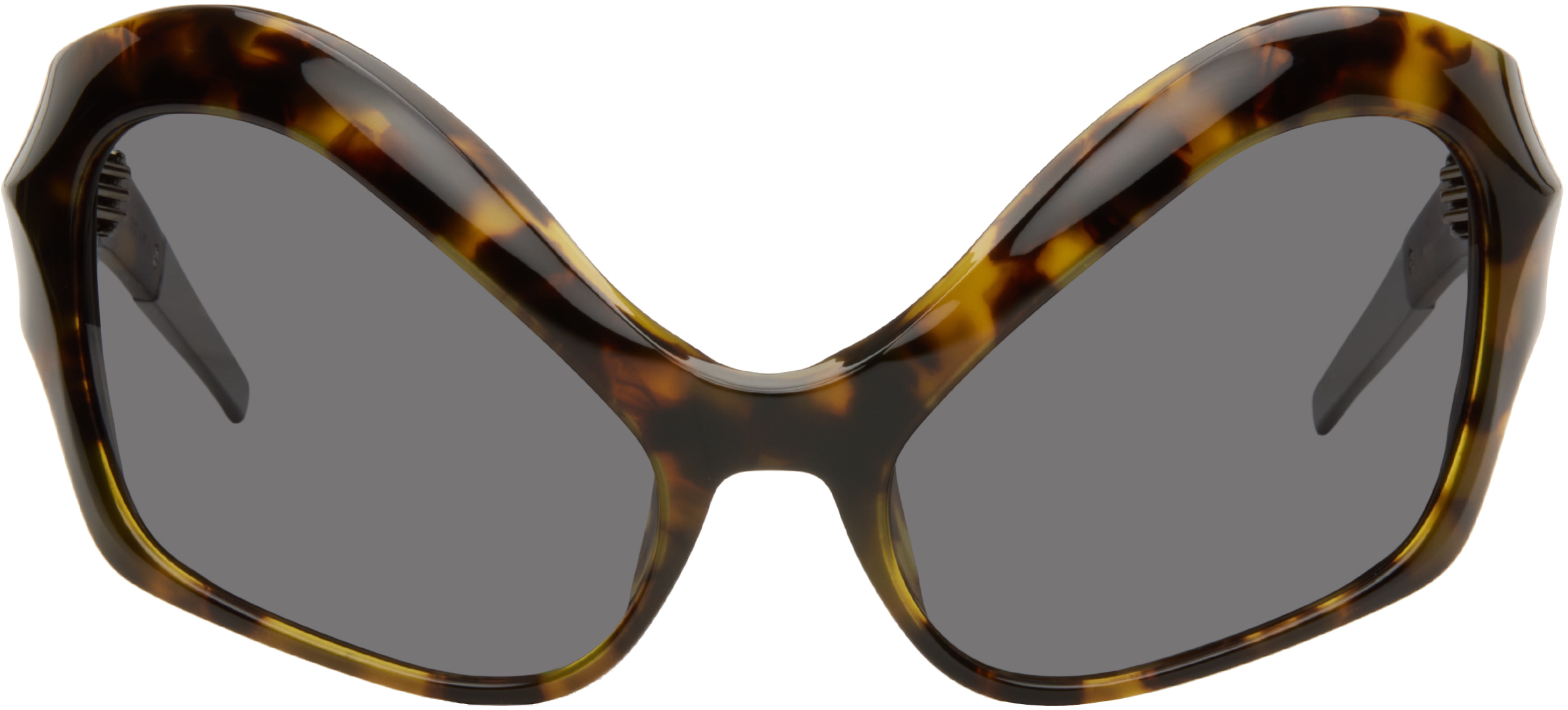 Mugler Brown Cat Eye Sunglasses In Black