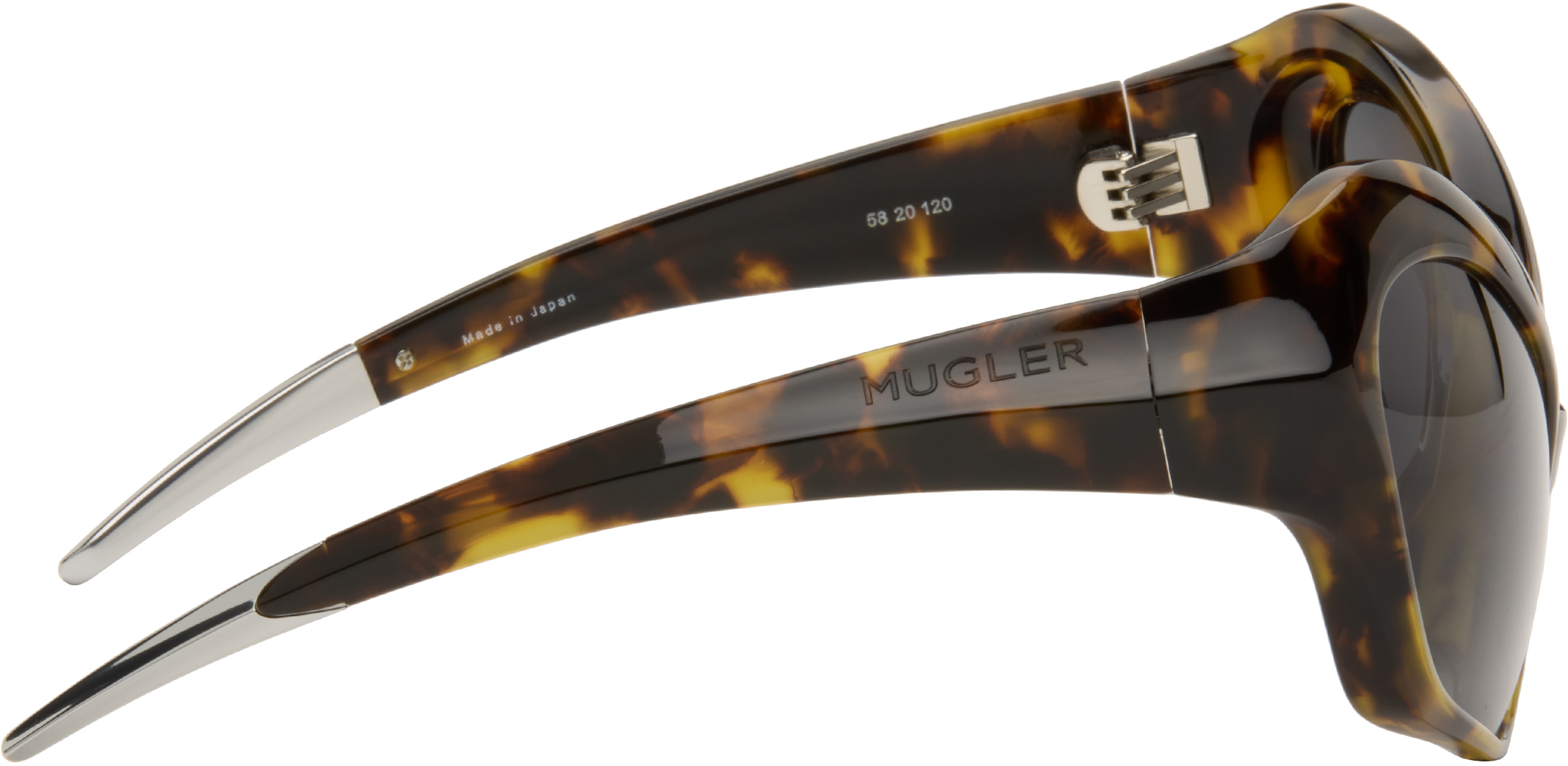 Mugler Brown Cat Eye Sunglasses In Black