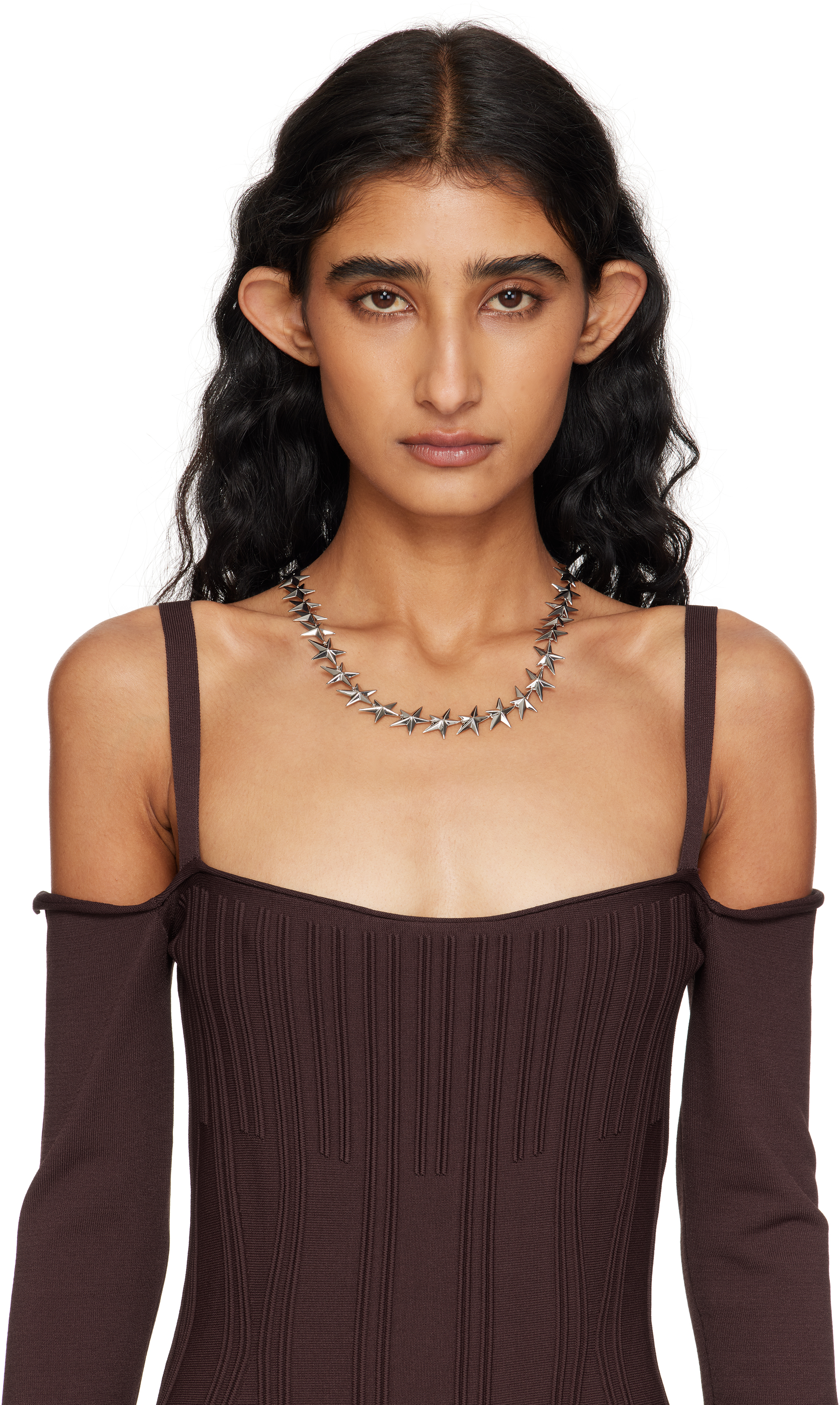 Mugler Star Necklace In Silver
