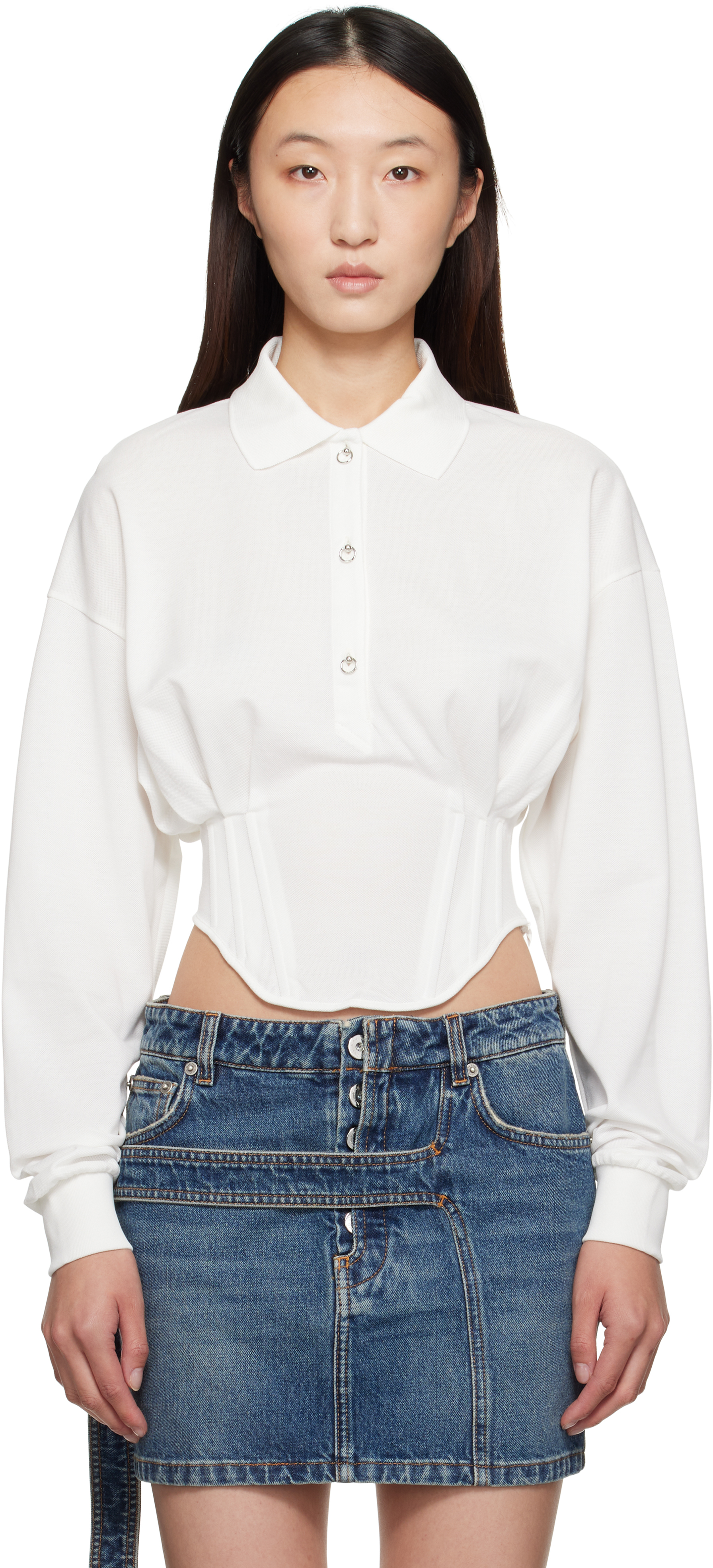 Black Corseted Polo