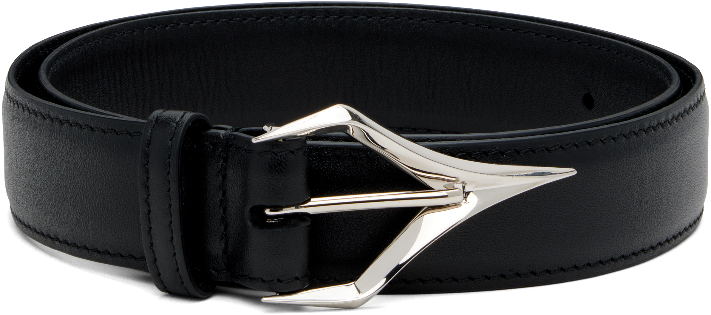 Black Spiky Leather Belt