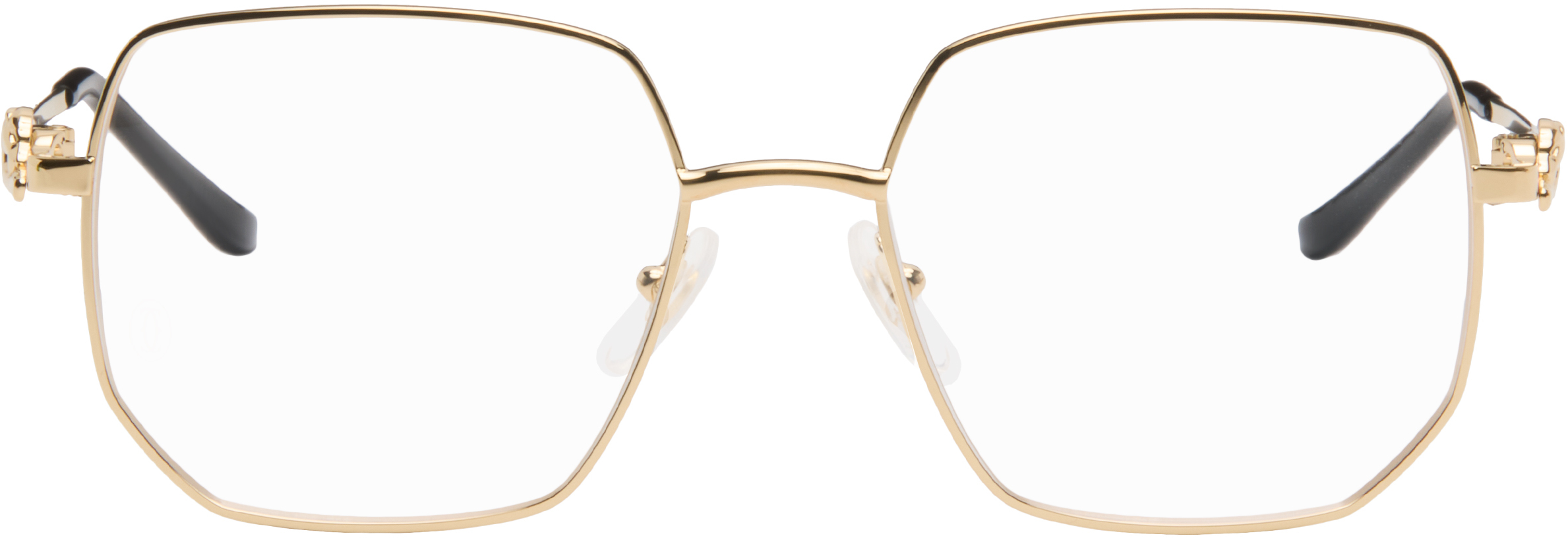 Cartier Gold Panthère De  Squared Glasses In Gold
