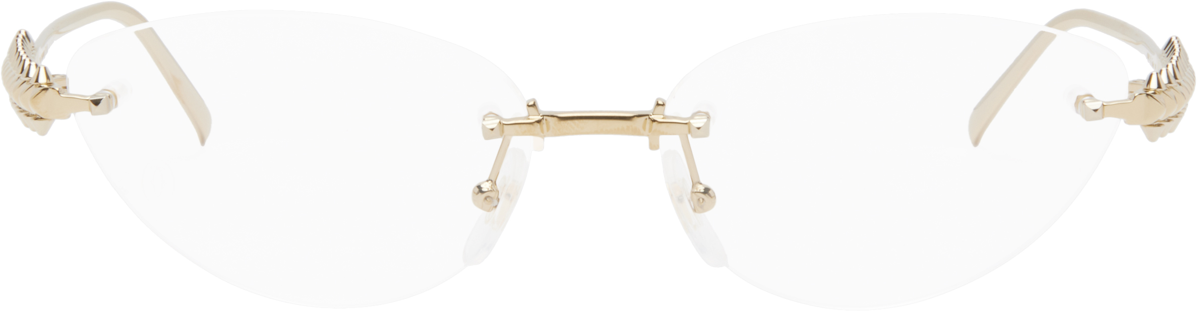 Gold 'Clash de Cartier' Cat Eye Glasses