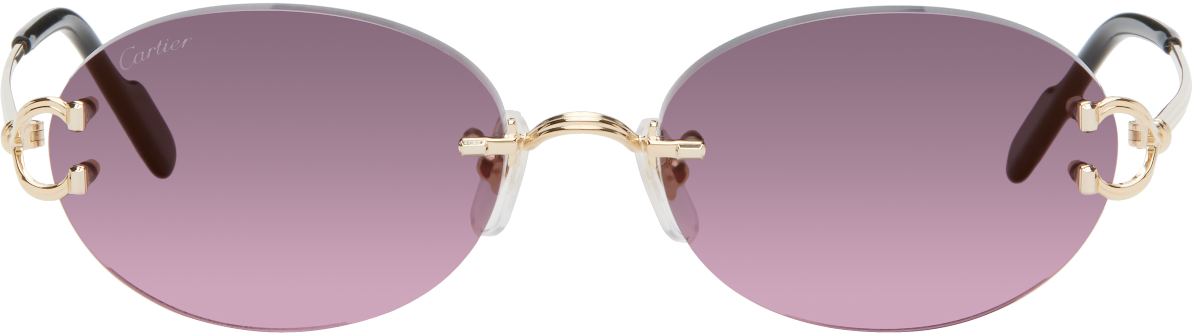 Gold 'Signature C de Cartier' Sunglasses