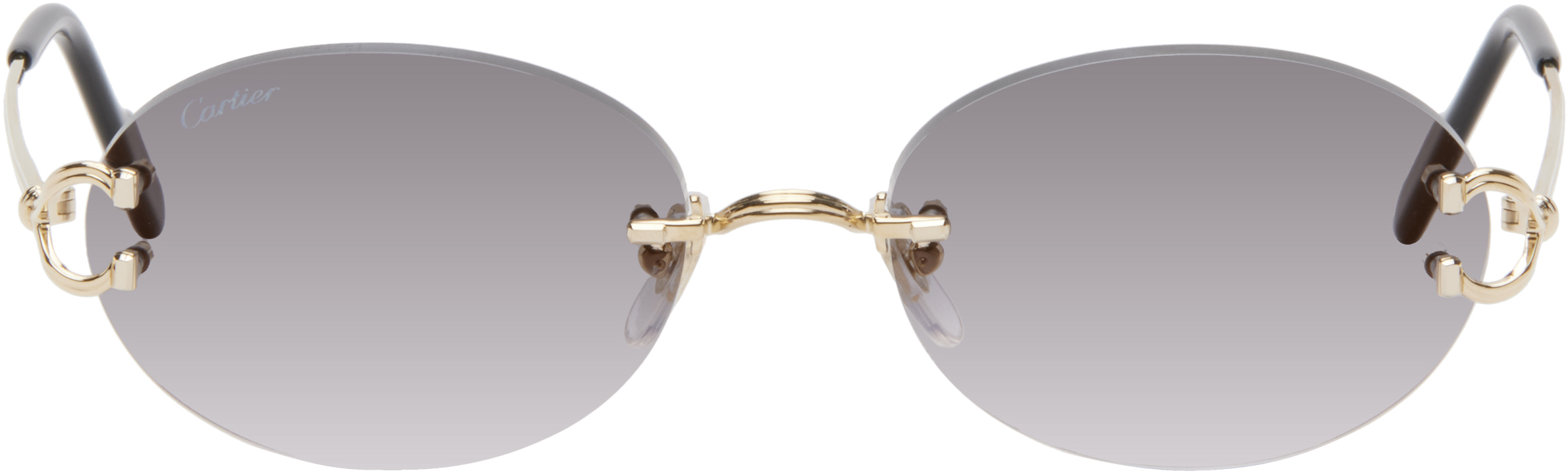 Gold 'Décor C Classique de Cartier' Sunglasses