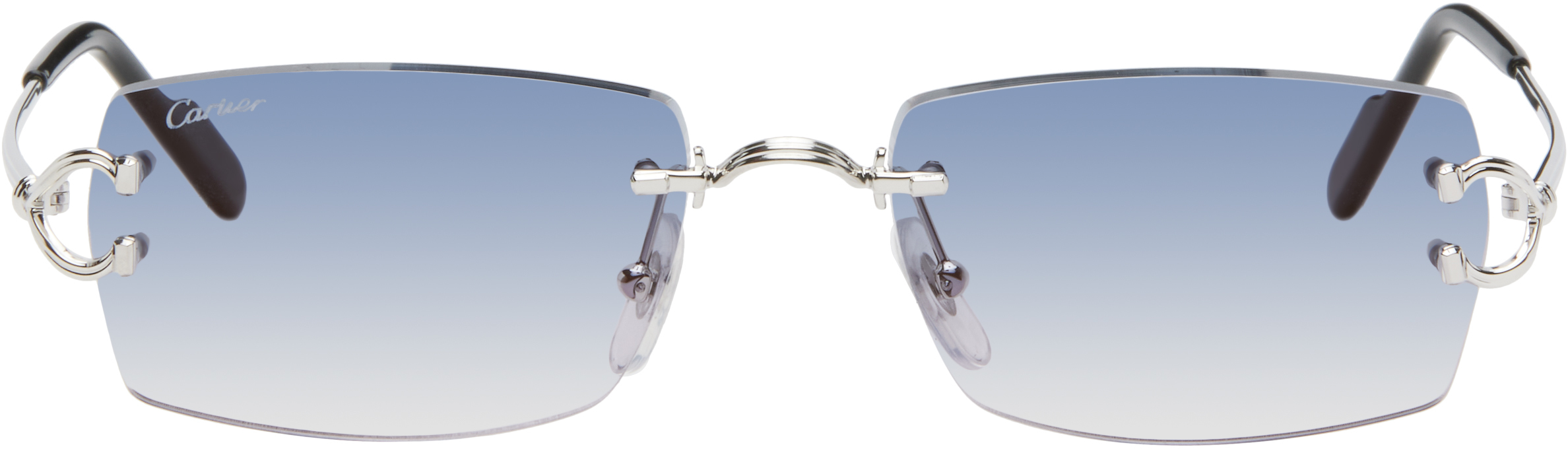 Silver 'Signature C de Cartier' Sunglasses